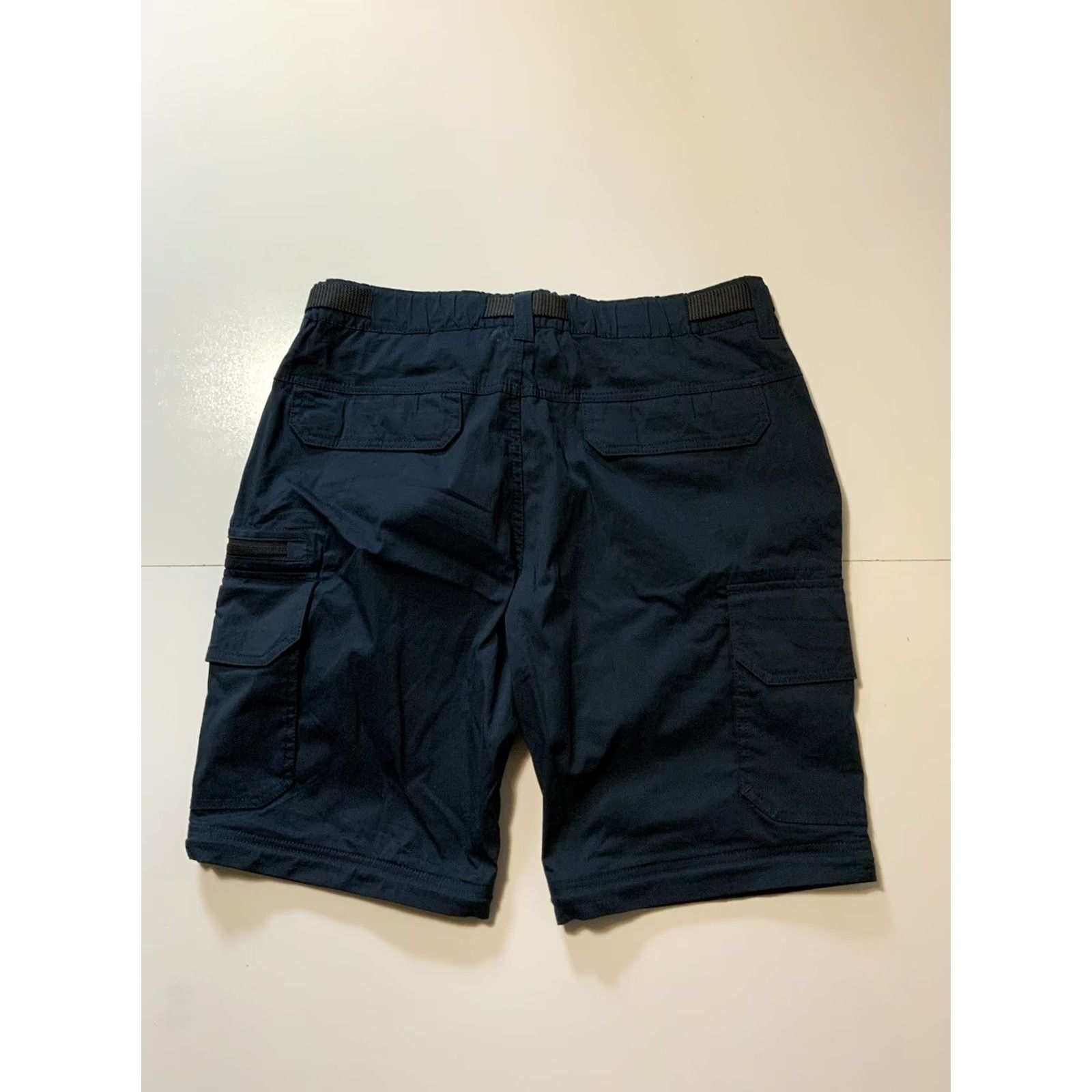 Vintage VINTAGE BC Clothing Cargo Utility Hiking Belted Navy Performance Shorts Sz.L Men Baggy Blue Outdoor 90s Size US 33 - 4 Thumbnail