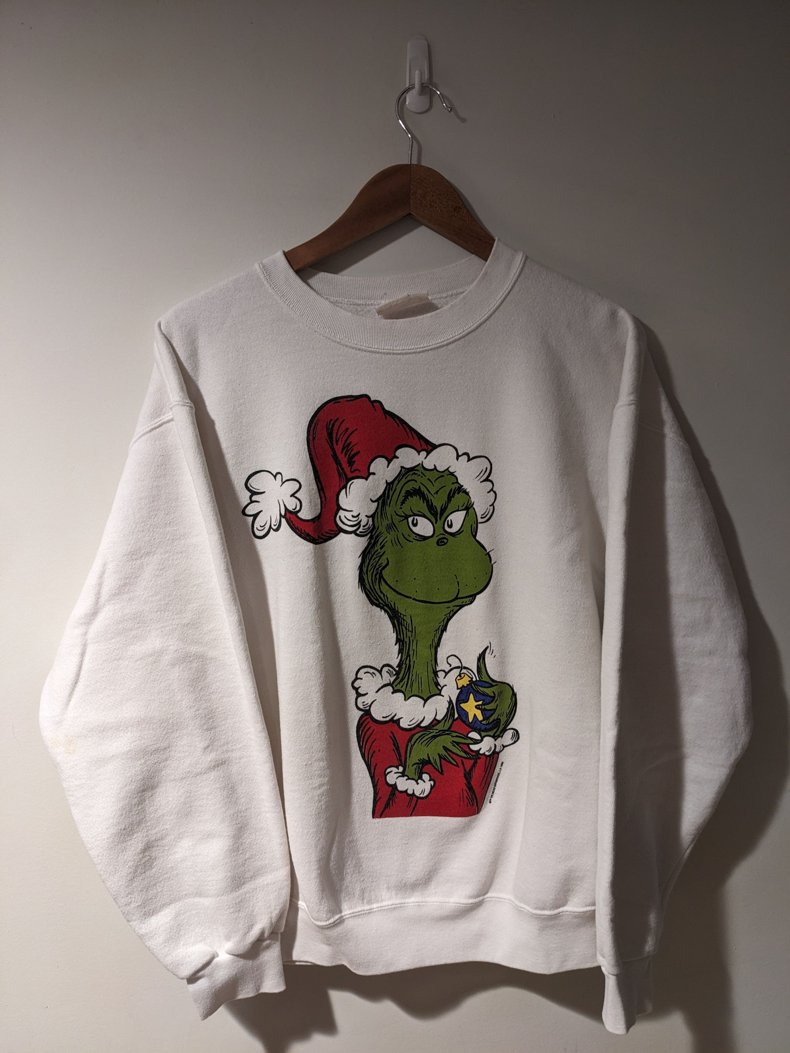 Vintage Vintage 1995 Dr. Seuss Grinch Cartoon Movie Promo Sweatshirt Size US M / EU 48-50 / 2 - 1 Thumbnail