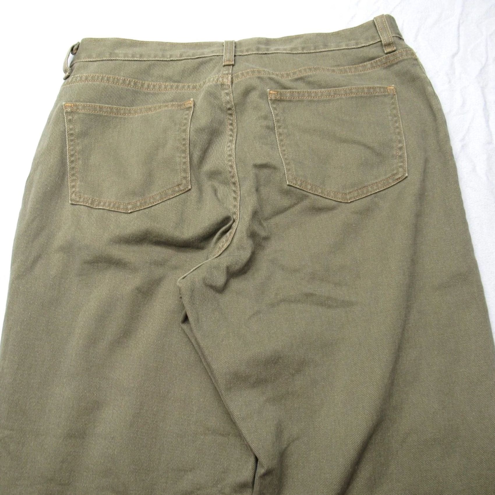 Vintage L.L.Bean Jeans Womens 14W Green Wide-Leg Cotton Blend Pants Classic Fit 30in Inseam 32in Waist NWT Size 36" / US 14 / IT 50 - 7 Thumbnail