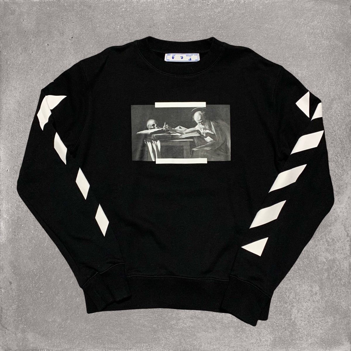 Off-White Off White Medium Caravaggio Graphic Black Sweatshirt Virgil Size US M / EU 48-50 / 2 - 1 Thumbnail
