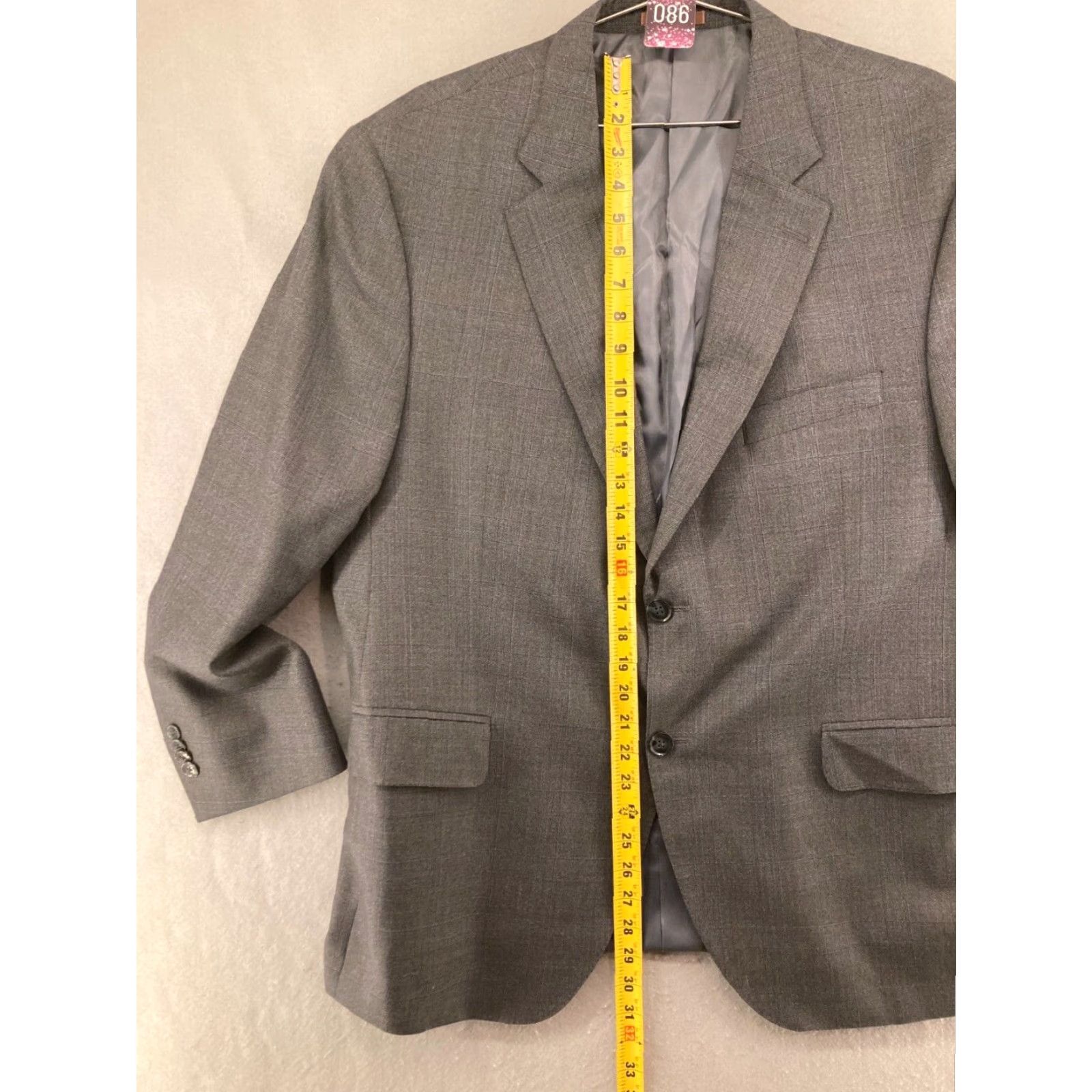 Peter Millar Peter Millar Mens Suit Jacket 46R Gray Wool Size 46R - 3 Thumbnail