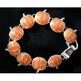 Handmade Pumpkin Bracelet Magnetic Closure New Thanksgiving Fall Jewe Size ONE SIZE - 2 Thumbnail