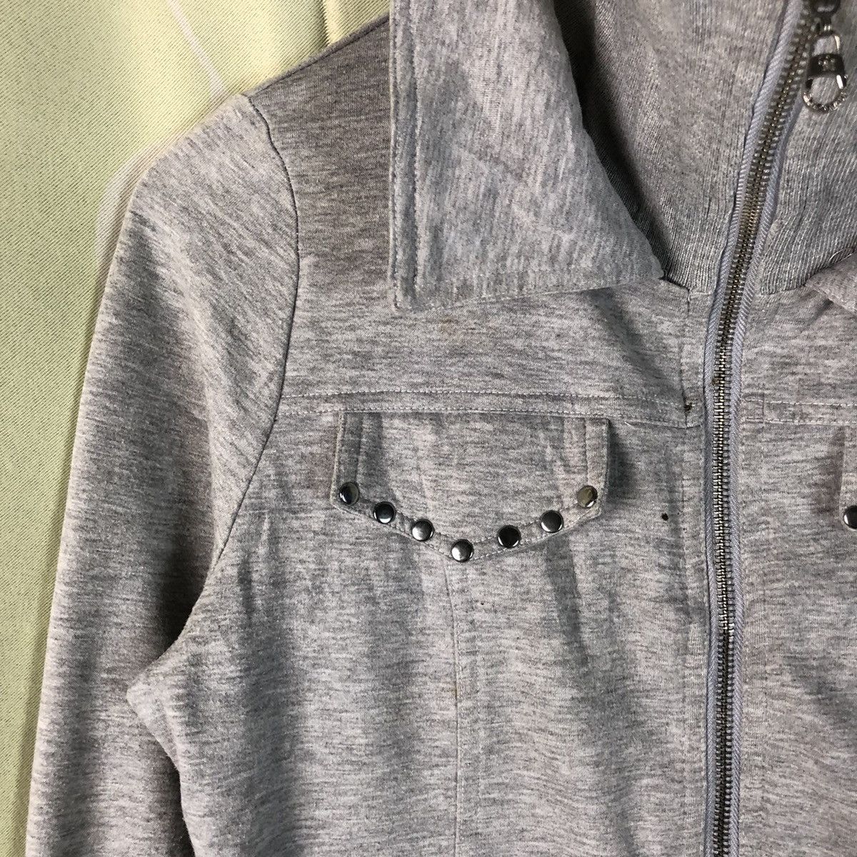 Japanese Brand Cecil Mcbee Grey multipocket jacket sweater #7419 Size M / US 6-8 / IT 42-44 - 9 Thumbnail