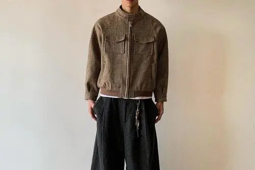 VIBE Brown Checkered Jacket with Pockets Size US M / EU 48-50 / 2 - 1 Thumbnail