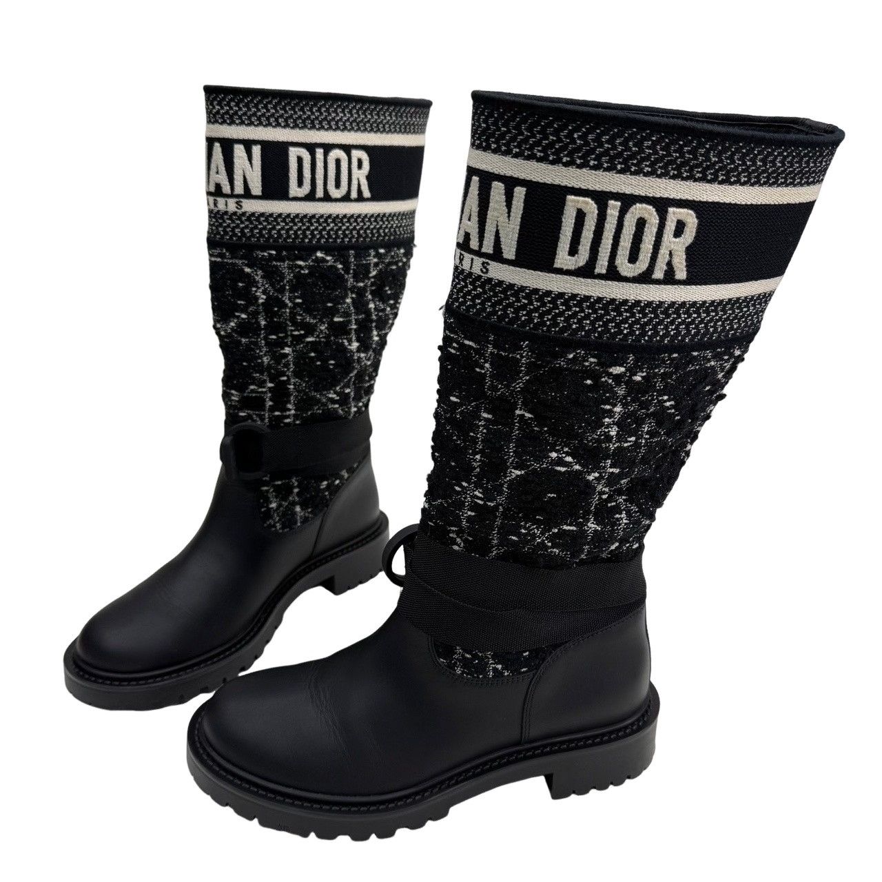 Dior Dior D-Major Tweed Leather Boots Size 35 Size US 4 / IT 34 - 1 Thumbnail