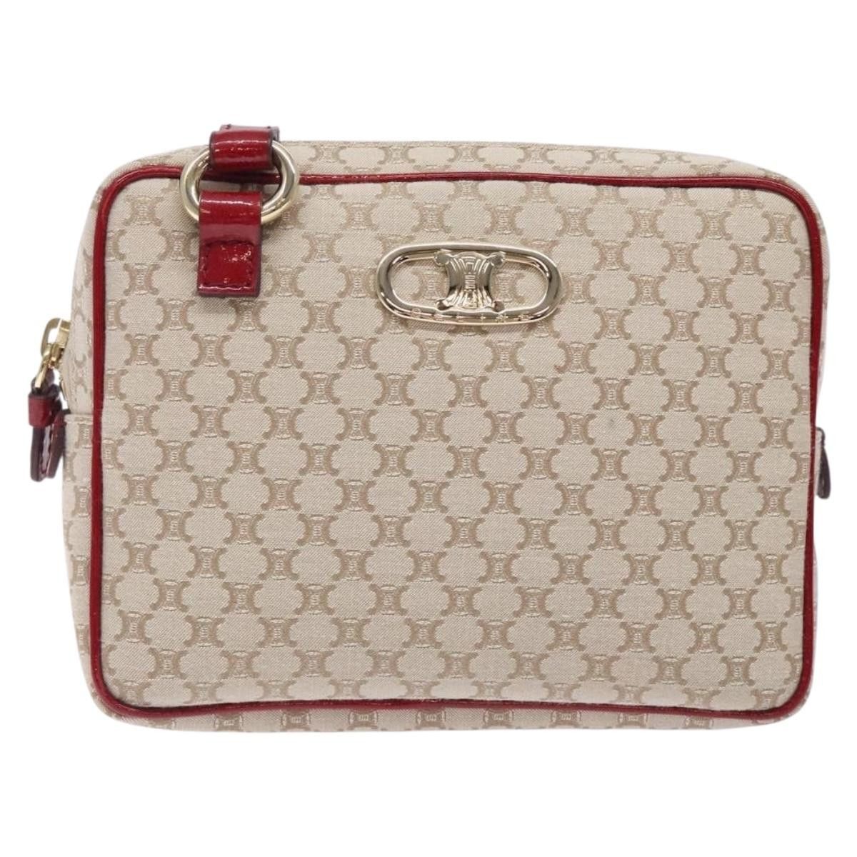 Celine CELINE Macadam Canvas Shoulder Bag Beige Gold Size ONE SIZE - 2 Thumbnail