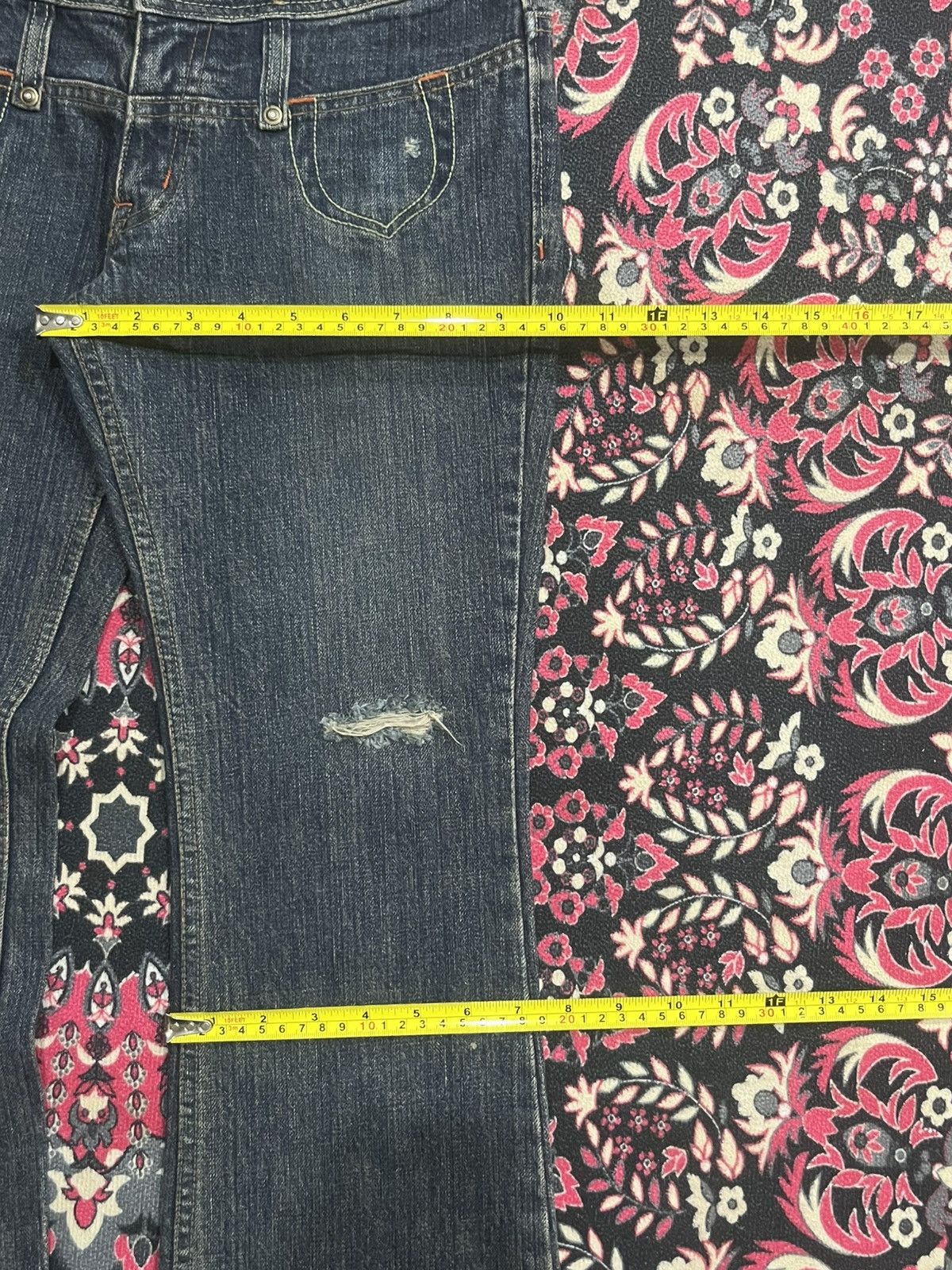 If Six Was Nine Vintage Japanese Brand RU Avant Grade Style Dark Flare Jeans Size 28" / US 6 / IT 42 - 13 Thumbnail