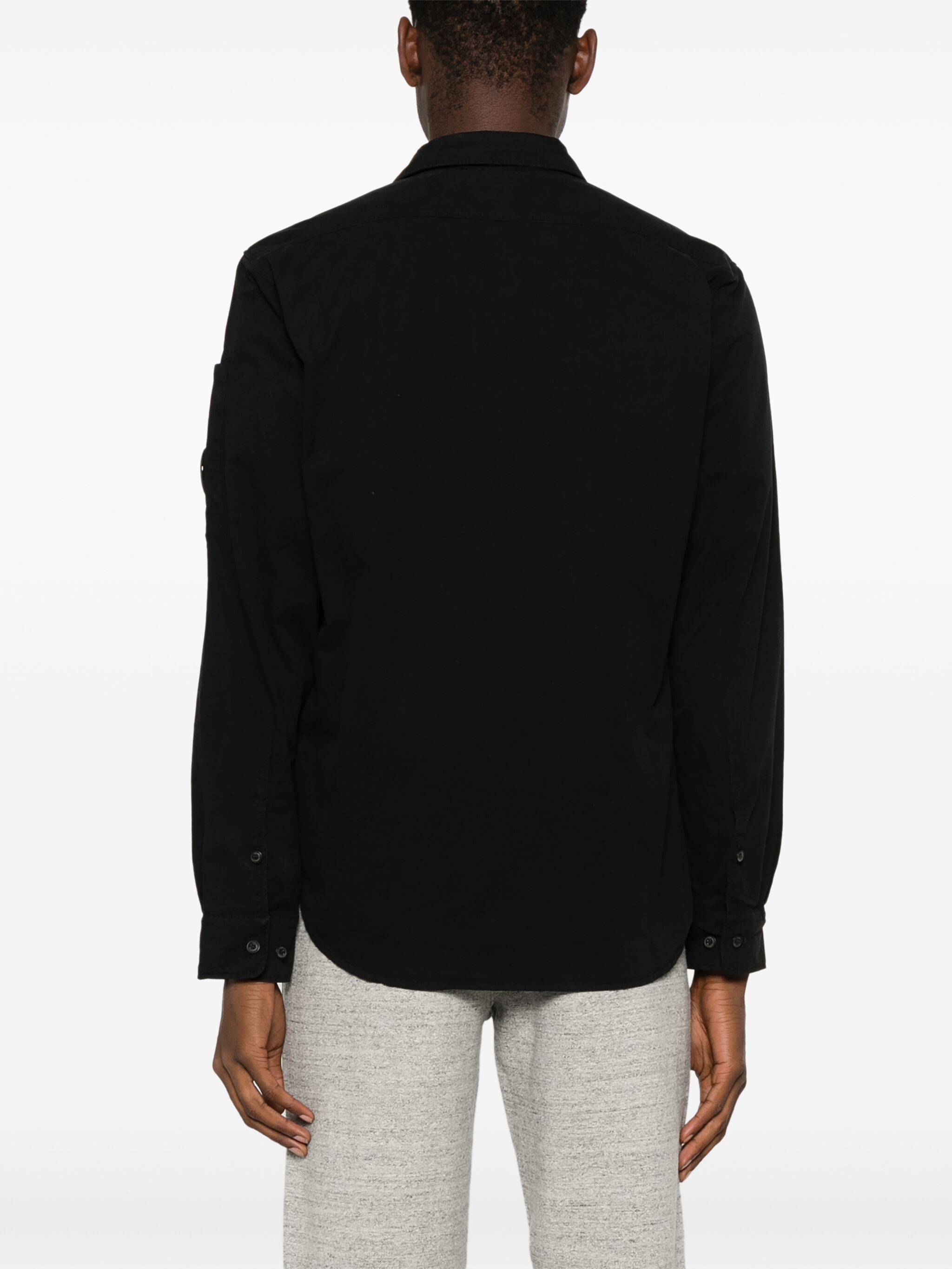 C.P. Company o1y1224 Linen Shirt in Black Size US XL / EU 56 / 4 - 4 Thumbnail