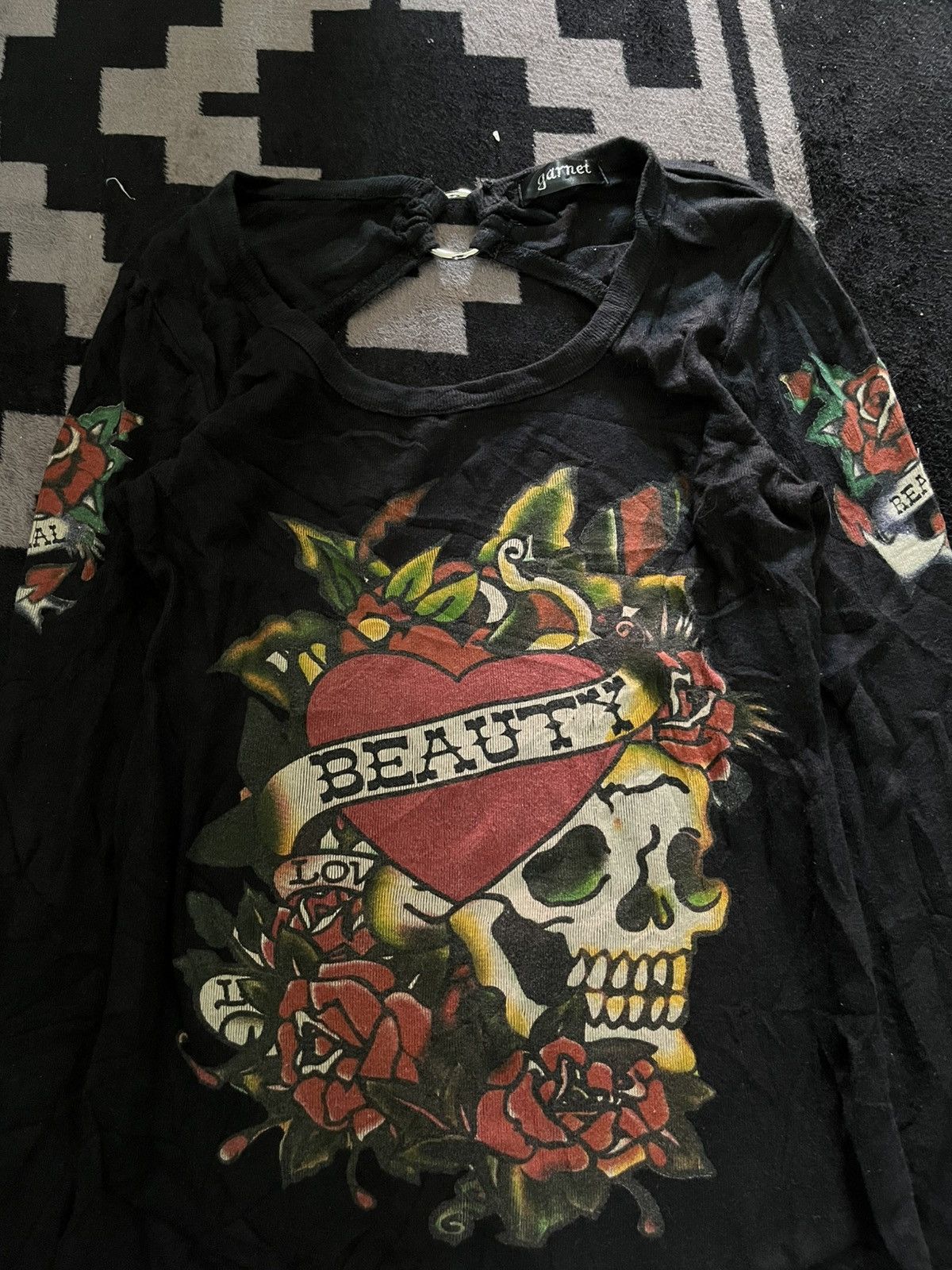 Hysteric Glamour Garnet tattoo skull longsleeve tshirt vkei lgb style Size US M / EU 48-50 / 2 - 3 Thumbnail