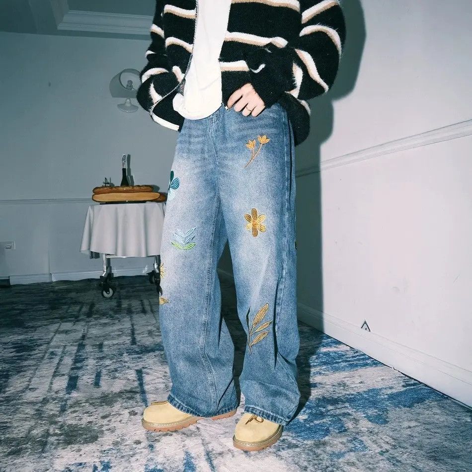Japanese Brand Retro hip-hop loose wide leg jeans Size US 32 / EU 48 - 6 Thumbnail
