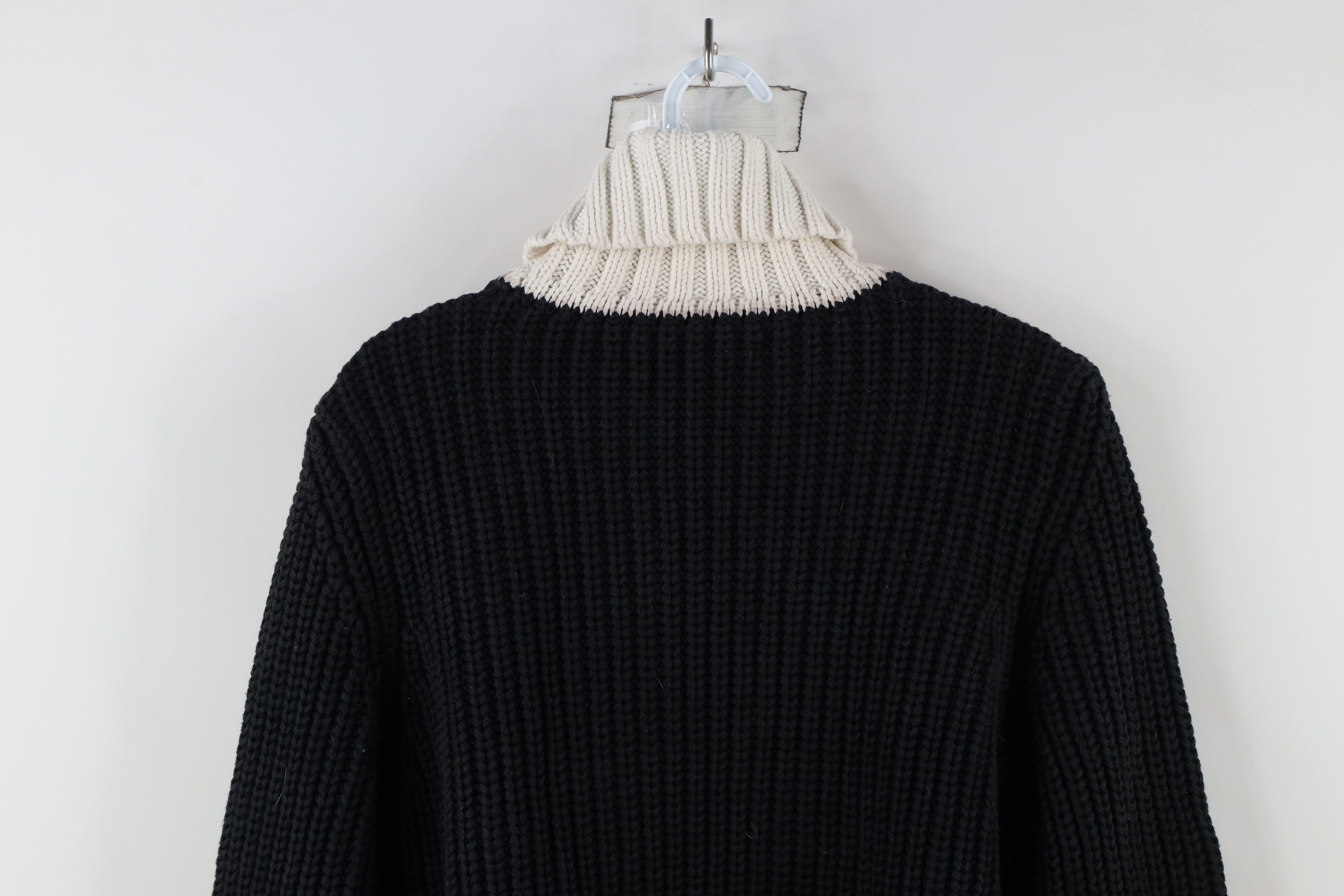 Tommy Hilfiger × Vintage Vintage 90s Tommy Hilfiger Ribbed Knit Turtleneck Sweater Size L / US 10 / IT 46 - 10 Thumbnail