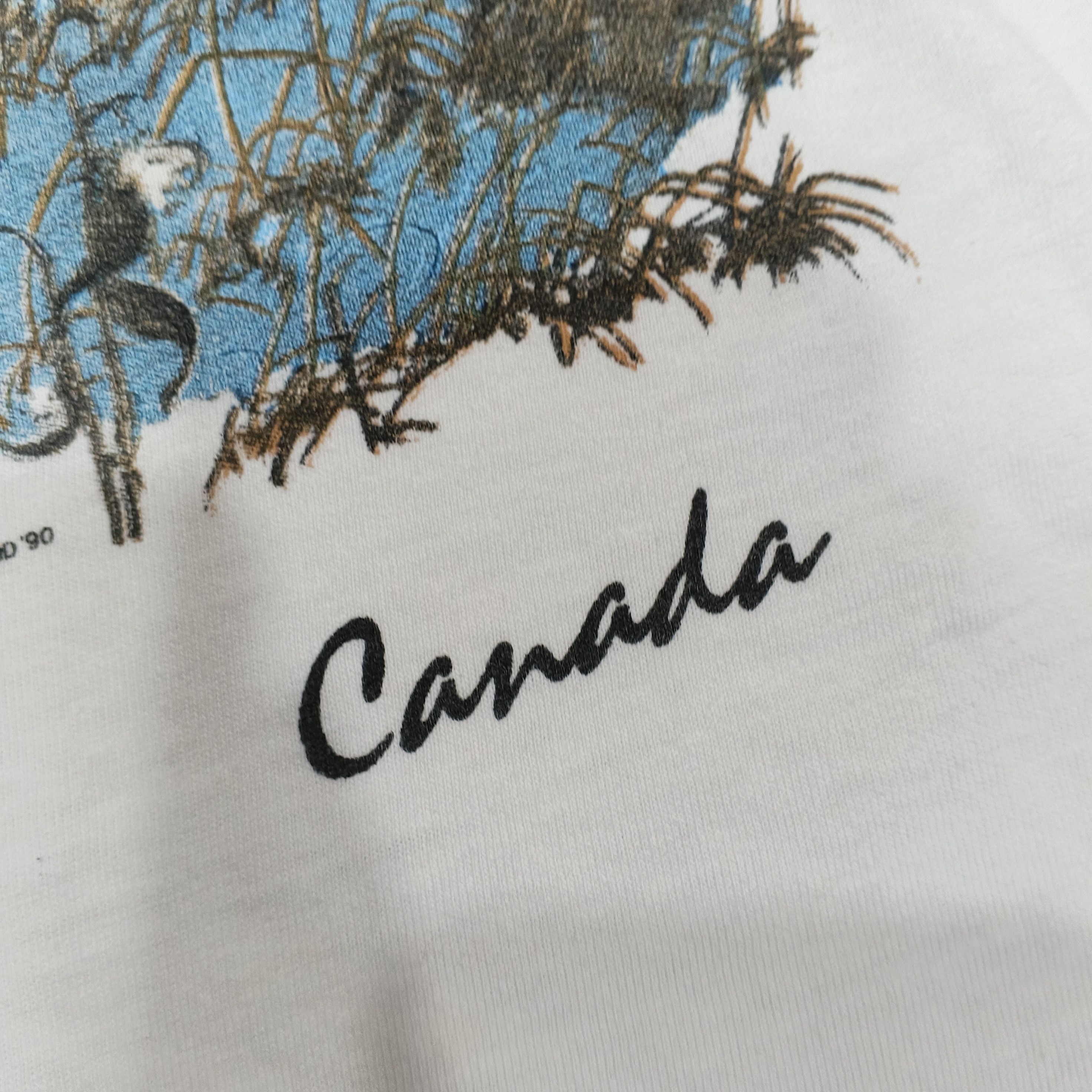 Habitat Vintage 90s Single Stitch Art Canada Michael Sieve Tshirt Size US L / EU 52-54 / 3 - 4 Thumbnail