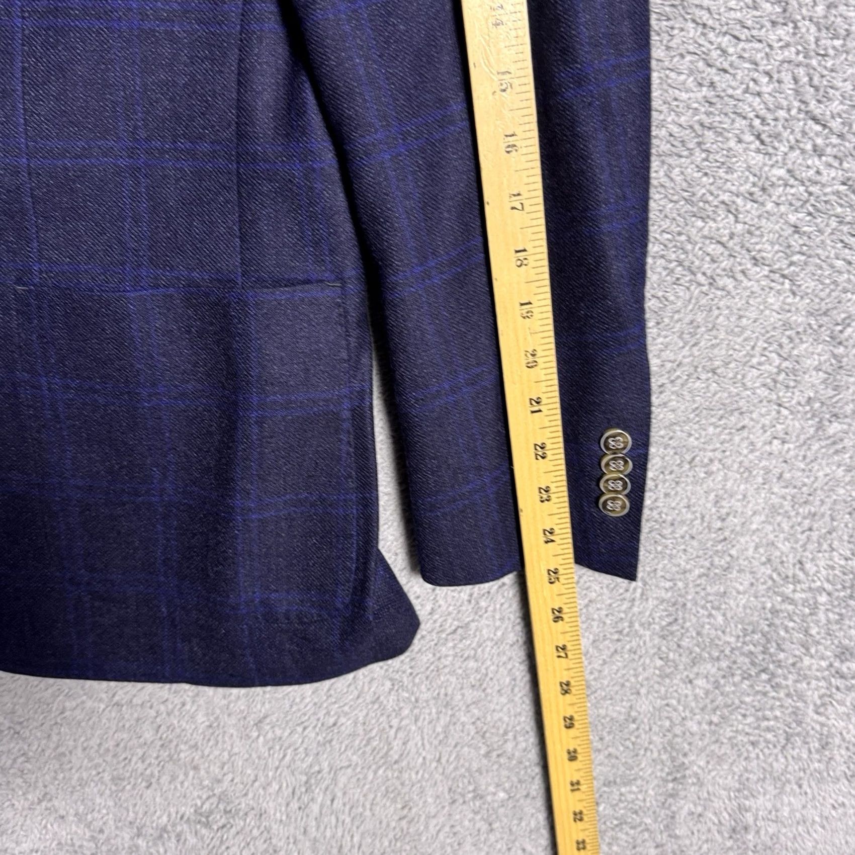 Peter Millar Peter Millar Sport Coat Men M Wool Windowpane Crown Crafted Fall Check Soft Blue Size US M / EU 48-50 / 2 - 7 Thumbnail