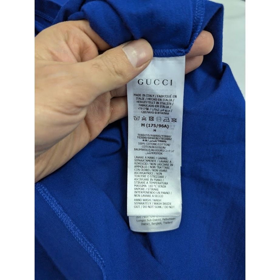 Gucci o1rshd1 Short Sleeve T-Shirt in Blue Size US M / EU 48-50 / 2 - 16 Thumbnail