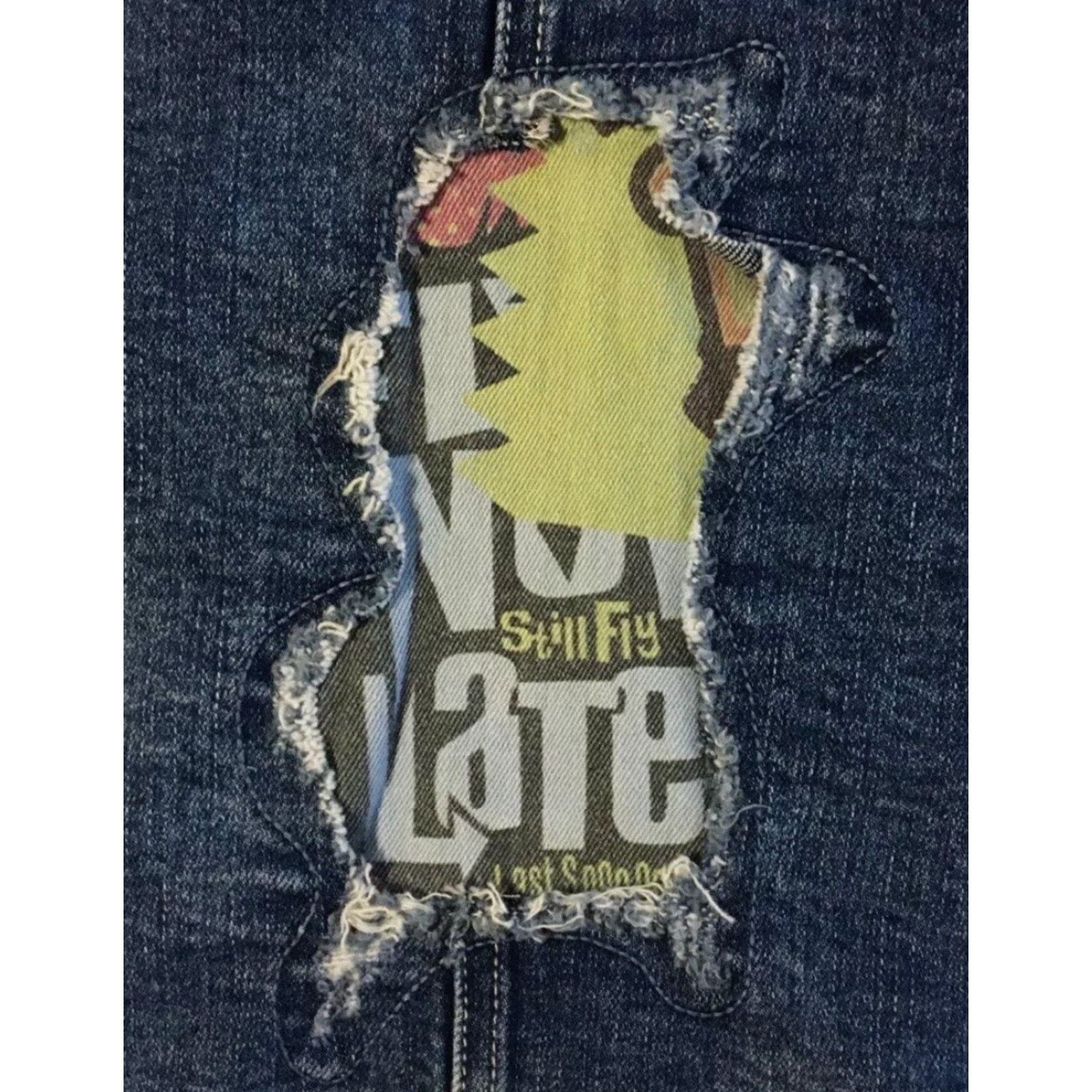 Born VINTAGE Born Fly Faded Distress Candy Denim Vest 6XL Hip Hop NYC Grunge 80s 90s Motorcycle Trucker Streetwear USA Men Blue Vest Size US XXL / EU 58 / 5 - 7 Thumbnail