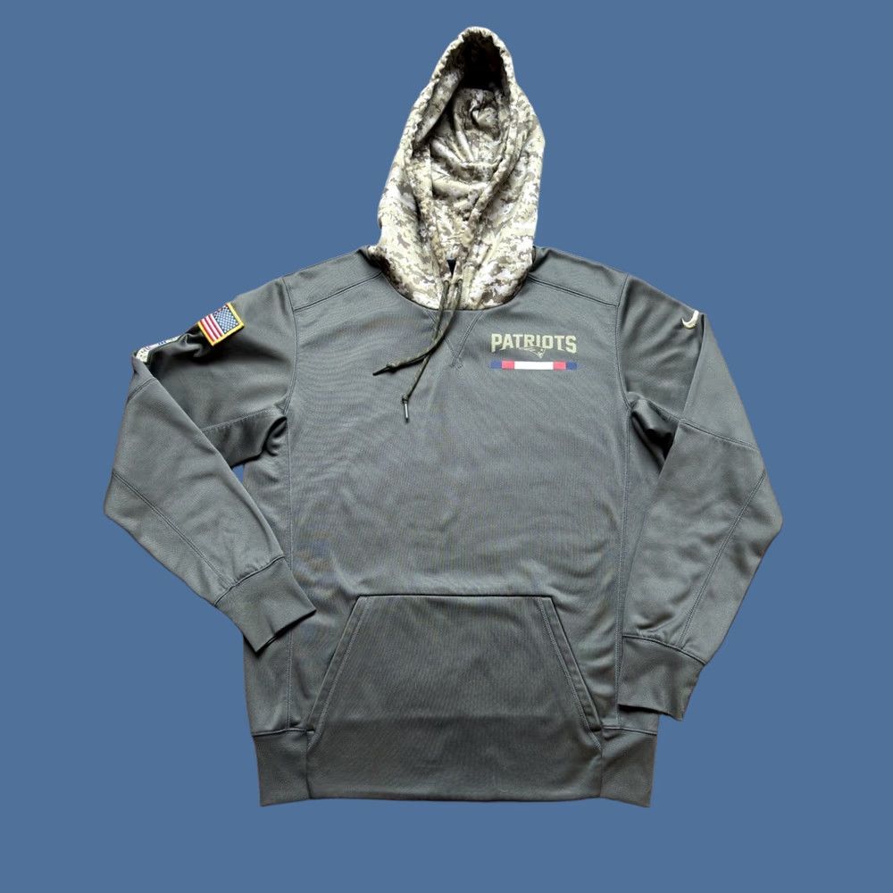 Nike Nike NFL New England Patriots Salute To Service Hoodie Mens Medium Green Camo Size US M / EU 48-50 / 2 - 1 Thumbnail