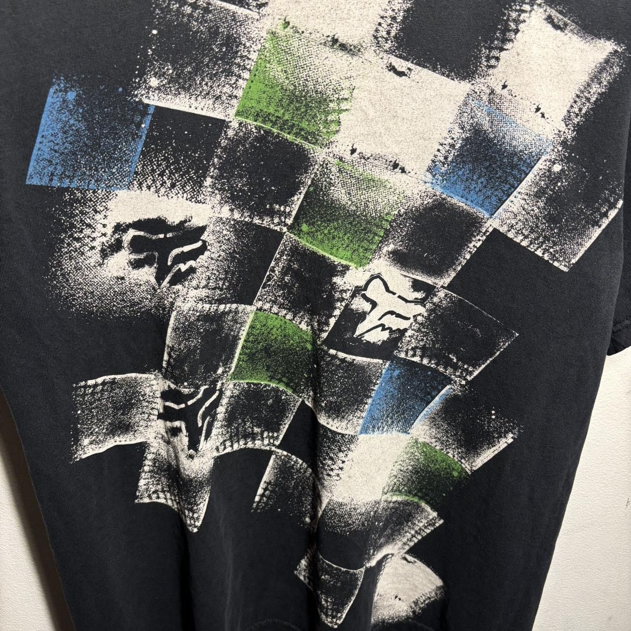 Fox Racing Early 2000s Fox Racing Shadow Plaid T-Shirt Size US M / EU 48-50 / 2 - 2 Thumbnail