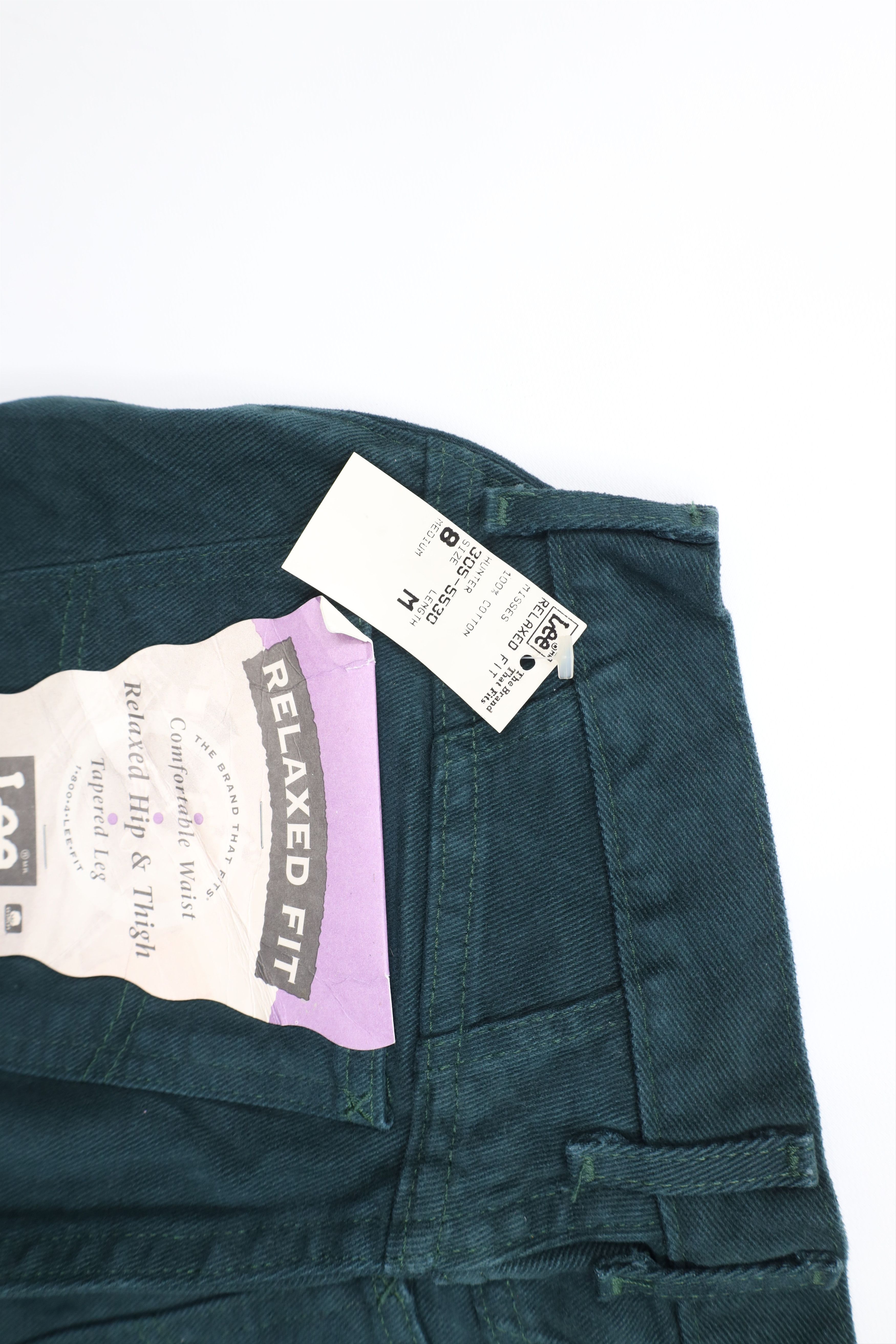Lee Deadstock Vintage 90s Lee Tapered Leg Denim Jeans Green USA Size 30" / US 8 / IT 44 - 15 Thumbnail