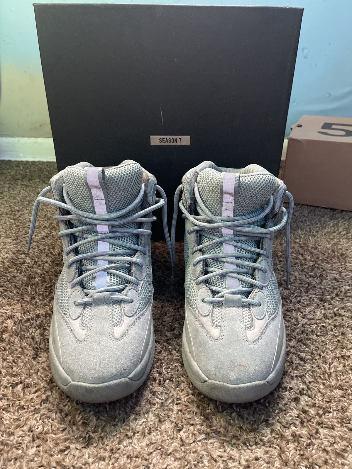 Adidas Yeezy Season 7 Desert Boot “HOUSE BLUE” Size US 12 / EU 45 - 4 Thumbnail