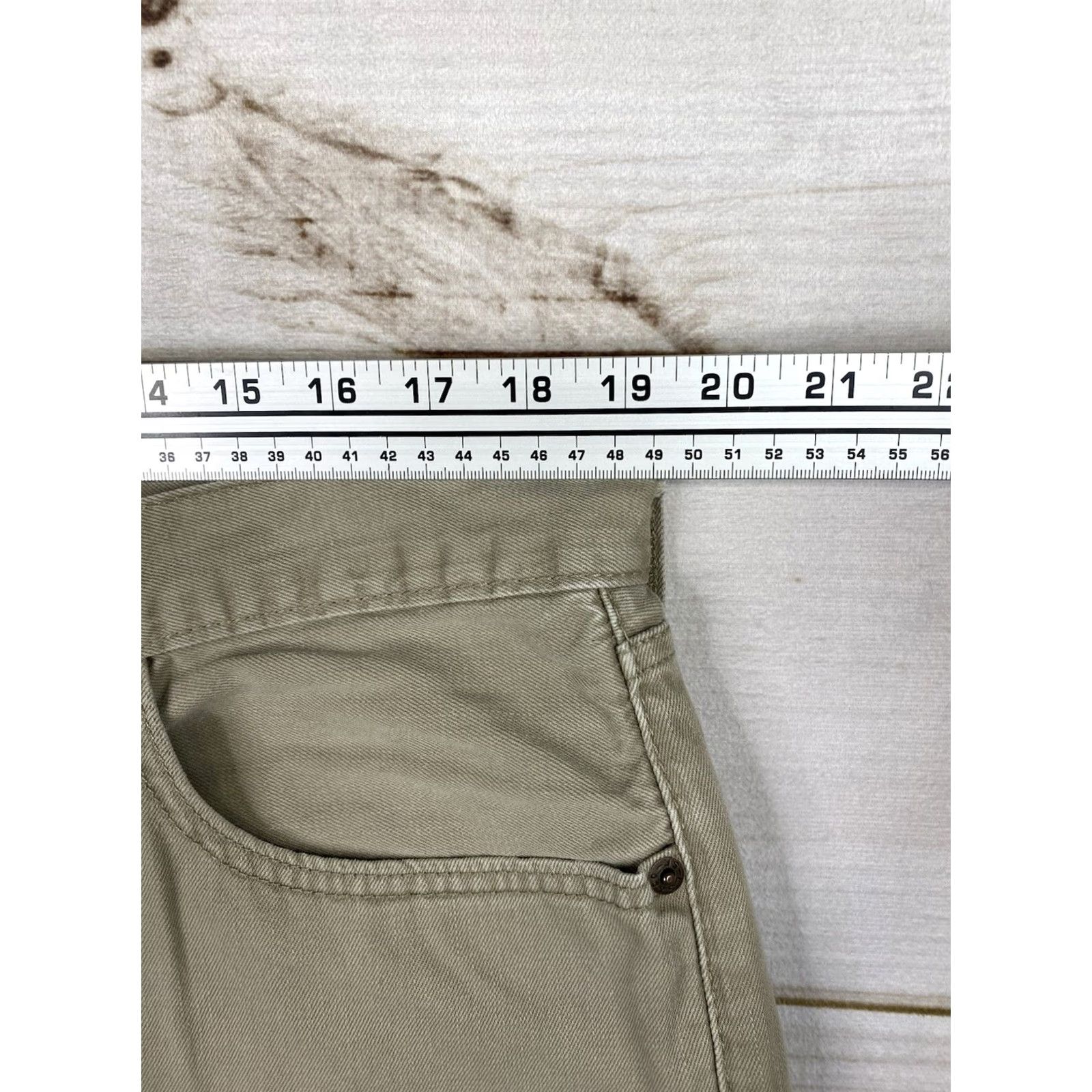 Levi's Levi's 505 Jeans Mens 40x32 Tan Cream Straight 5 Pocket Logo Vintage Style 90s Theme) Size US 40 / EU 56 - 3 Thumbnail