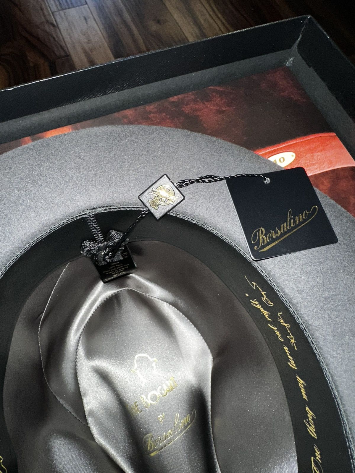 Borsalino Borsalino The Bogart Cut 1 Gray Fur Felt Size 57 (US 7-1/8) Size ONE SIZE - 6 Thumbnail