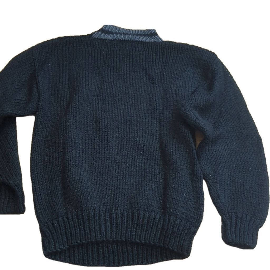 Vintage Vintage Sweater XL Black Textured Geometric Diamond Grandpa Size US XL / EU 56 / 4 - 2 Thumbnail