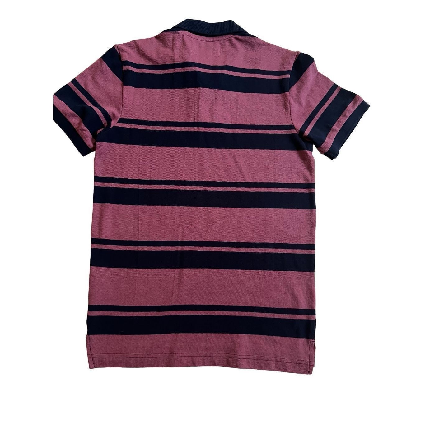 Aeropostale Men's Aeropostale Burgundy & Black Striped Polo Shirt Size S Size US S / EU 44-46 / 1 - 4 Thumbnail