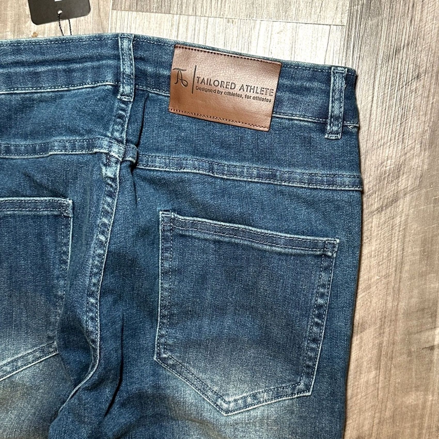 Vintage Tailored Athlete Premium Stretch Slim Jeans Shirt? 30x28 Blue Mens Regular Tailored Athlete Jeep? Size US 30 / EU 46 - 5 Thumbnail
