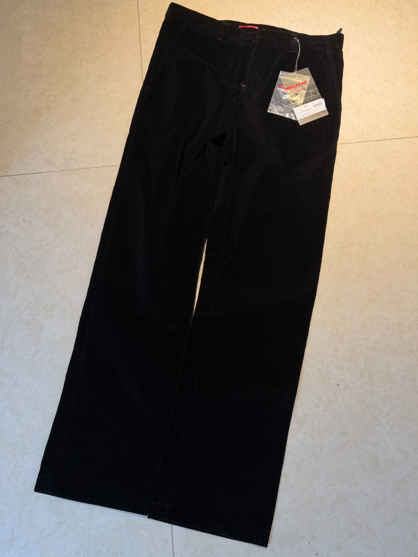 Prada Prada Black Corduroy Straight-Leg Pants Size US 30 / EU 46 - 1 Thumbnail