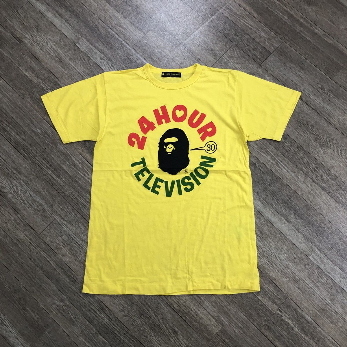 Bape × Vintage Vintage Bape x 24 Hour Television Iconic Logo Yellow Tee Size US M / EU 48-50 / 2 - 1 Thumbnail