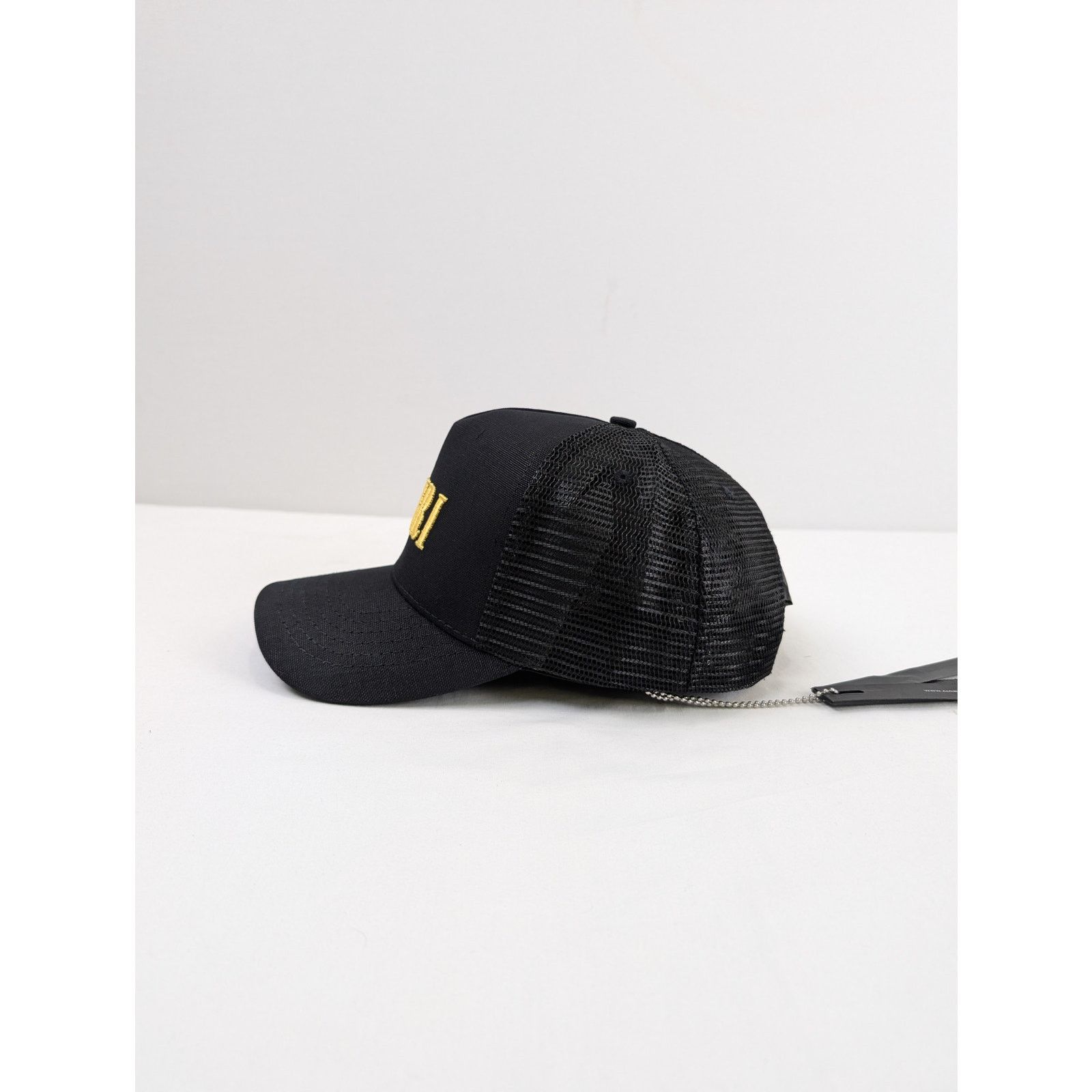 Amiri o1rshd1 Q:4 / Core Logo Trucker Cap / Hat in Black/Yellow Size ONE SIZE - 3 Thumbnail