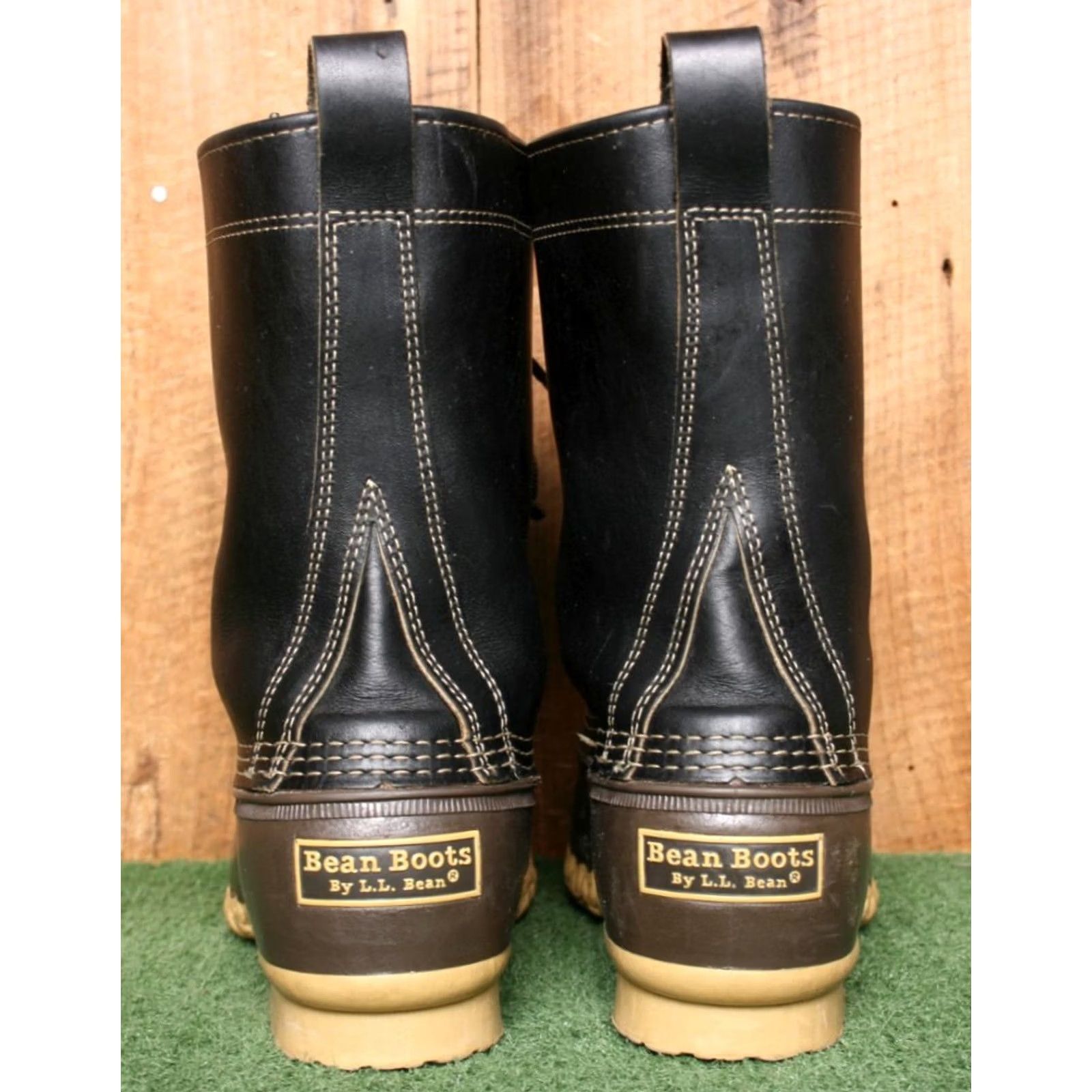 Vintage L.L. Bean Duck Boots 10" Brown Rubber Black Leather 8-Eye Unlined Women's 10M Shoes Boots Size US 10 / IT 40 - 5 Thumbnail