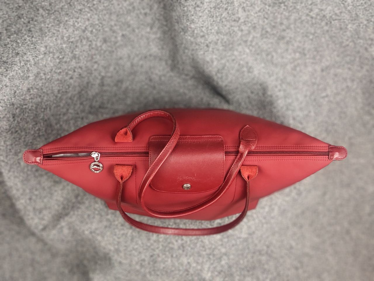 Longchamp Longchamp Le Pliage Néo wine nylon leather tote bag Handbag Size ONE SIZE - 6 Thumbnail