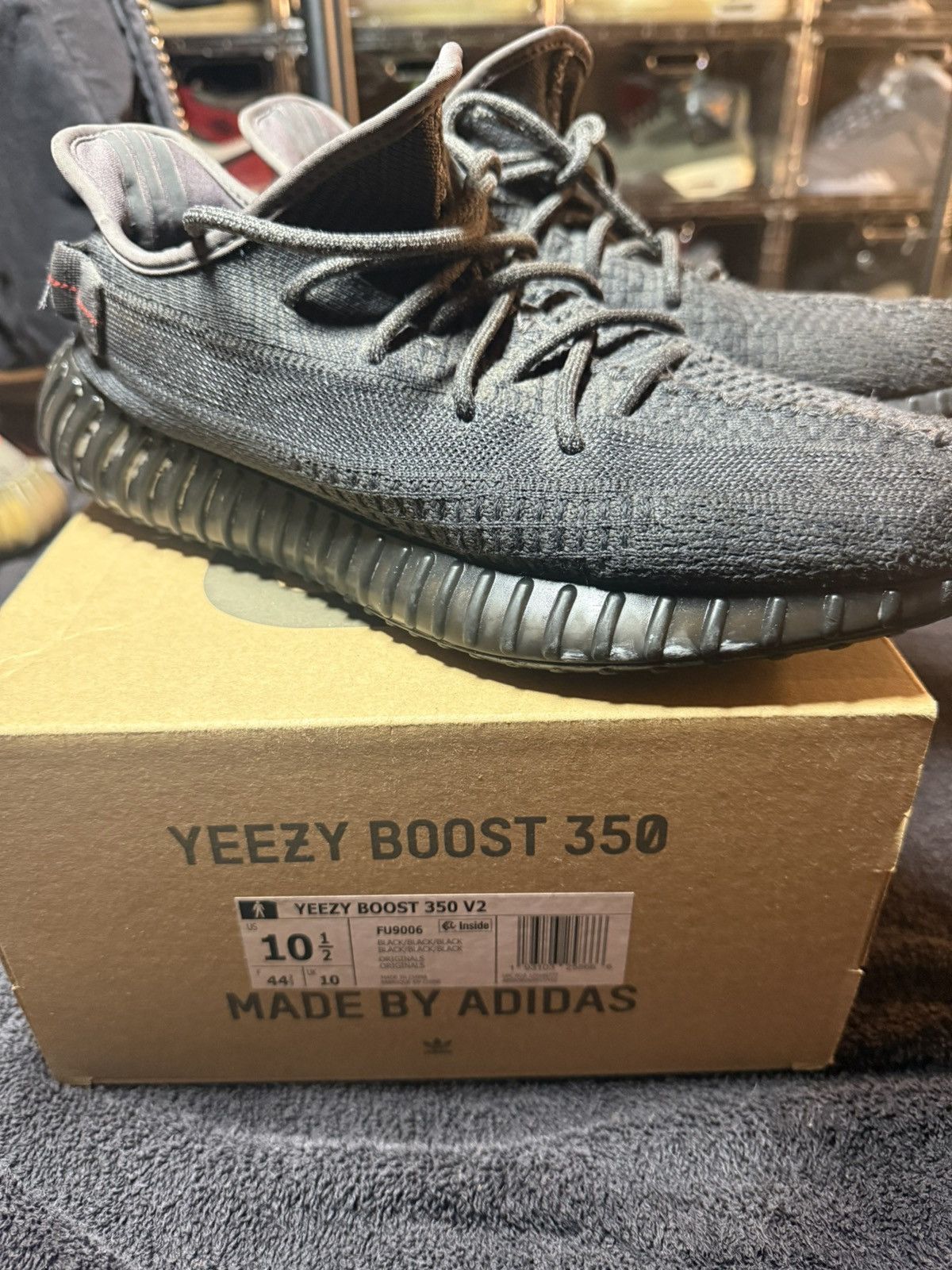Adidas × Kanye West Adidas yeezy boost 350 v2 BLACK Size US 10.5 / EU 43-44 - 1 Thumbnail