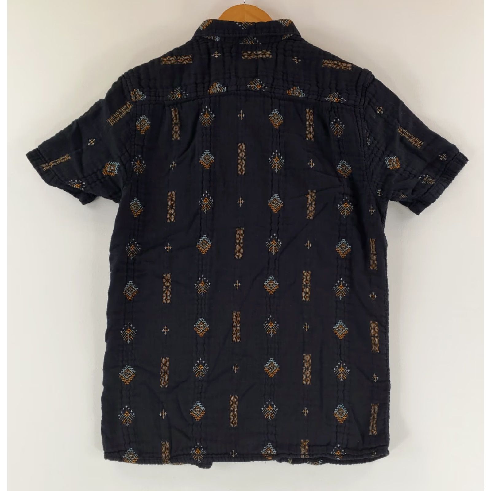 Roark Roark Shirt Button Down Manawa Tapu Short Sleeve Blue Mens M Size US M / EU 48-50 / 2 - 4 Thumbnail