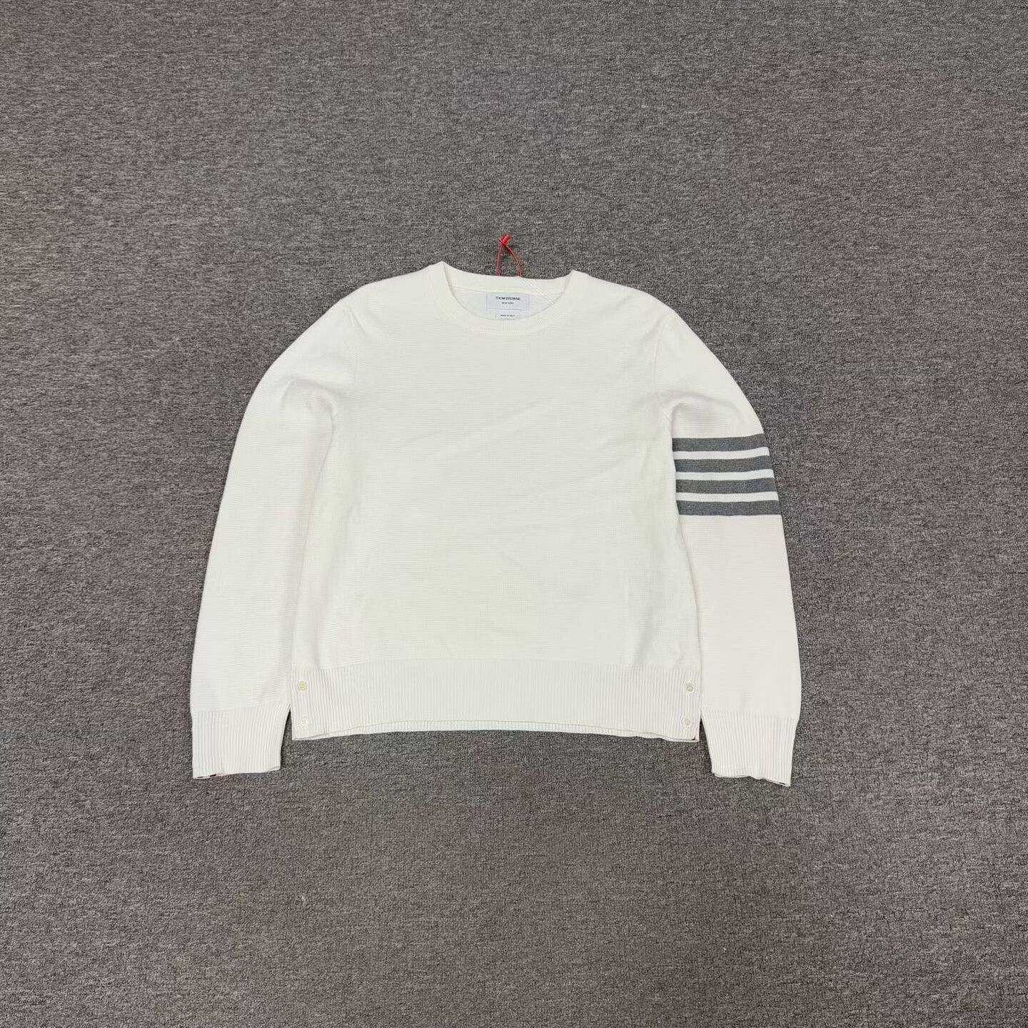 Thom Browne thom browne striped knit sweater in white Size US M / EU 48-50 / 2 - 1 Thumbnail