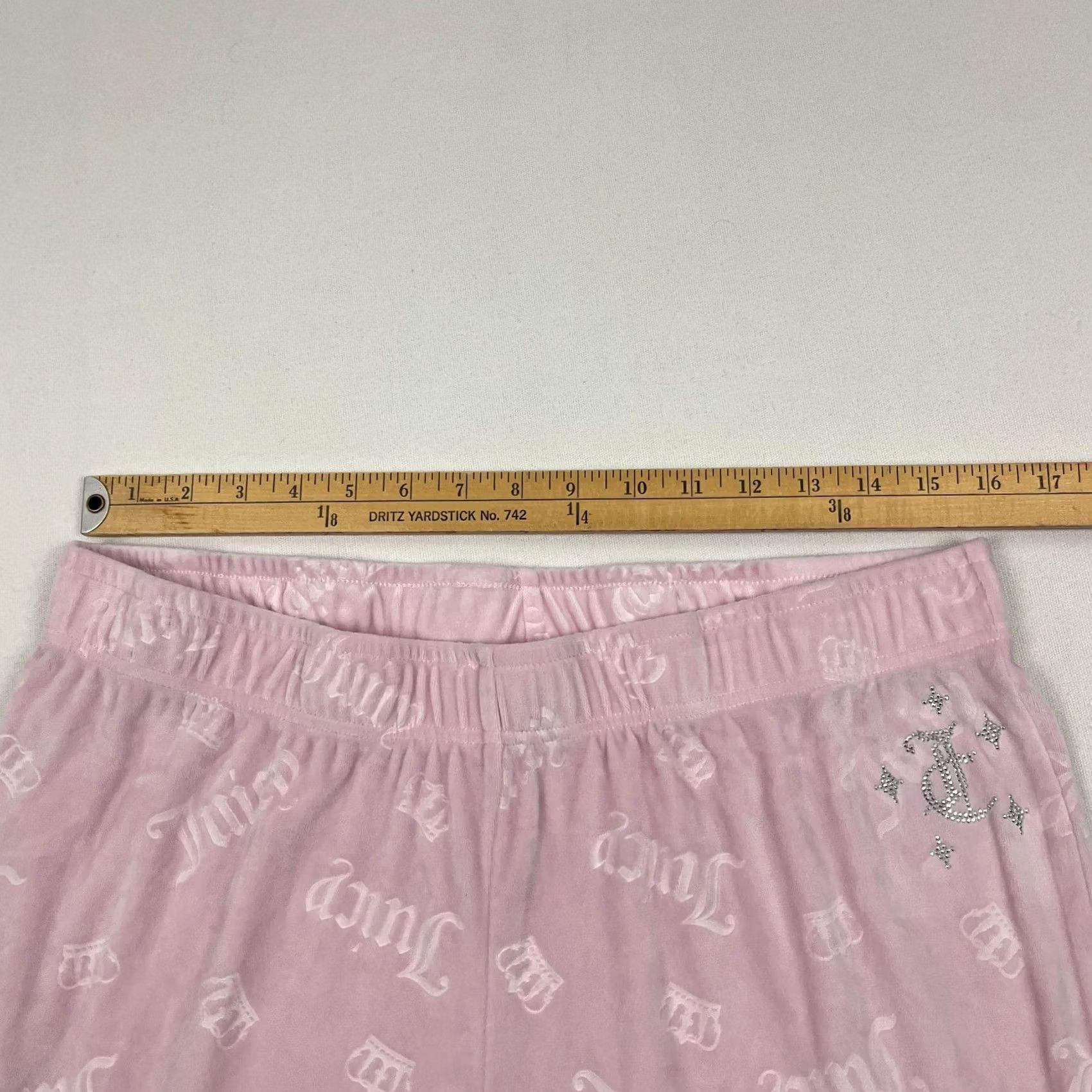 Juicy Couture Juicy Couture Pajama Pants Womens XL Pink Velour Wide Embossed Logo Sleepwear Size 40" / US 18 - 4 Thumbnail