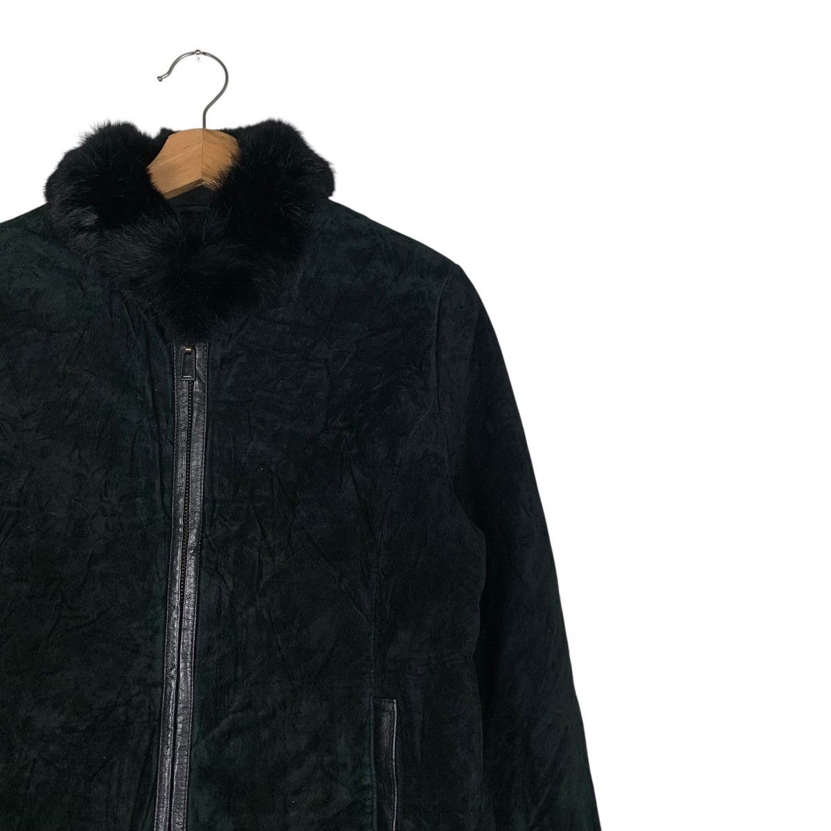 Japanese Brand MOSAIQUE Rabbit Fur Pigskin Jacket #1510-C68 Size M / US 6-8 / IT 42-44 - 5 Thumbnail