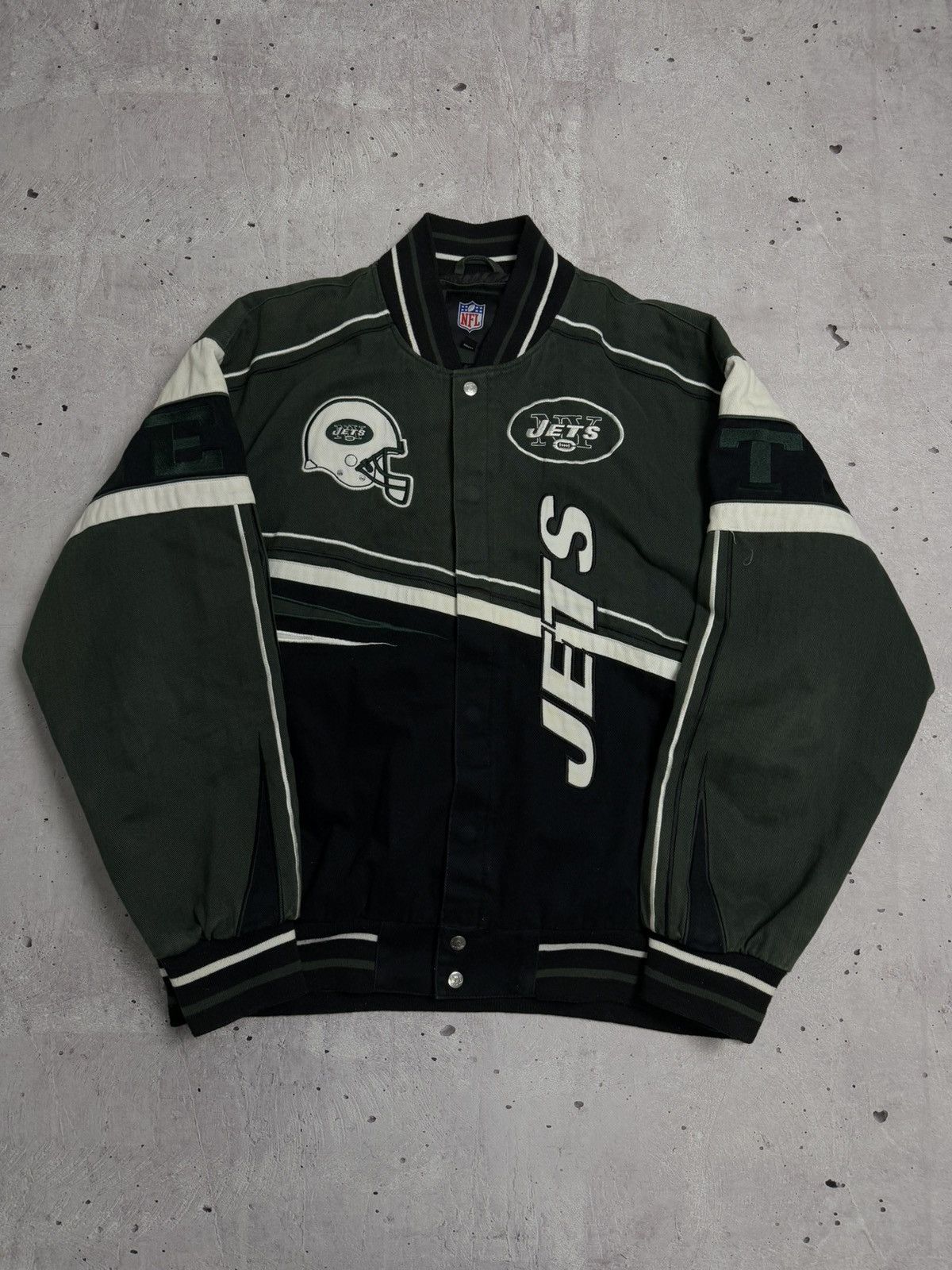 NFL Vintage New York Jets NFL Bomber Jacket 90s Size US XXL / EU 58 / 5 - 2 Thumbnail