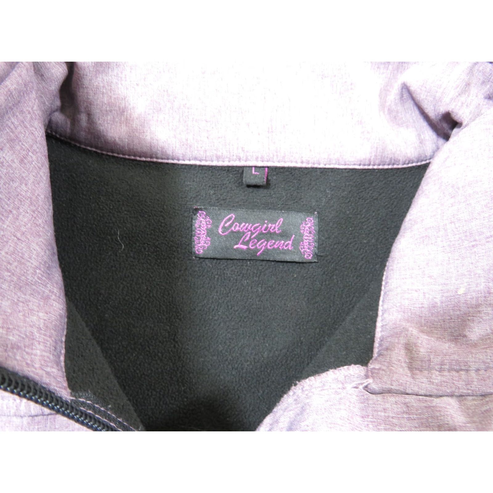 Vintage Western Cowgirl LEGEND Heather Purple Jacket L Women Solid Purple Simp Zip Snap Pockets Western Outdoor 3-4 Season Jacket Size L / US 10 / IT 46 - 4 Thumbnail