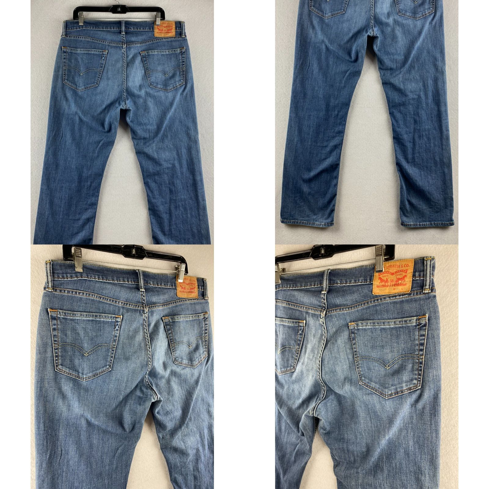 Levi's Levi's Jeans Mens 559 Blue Relaxed Straight 36 x 32 Distressed Medium Wash Denim 5-Pocket Design Jeans Mens Size US 36 / EU 52 - 10 Thumbnail