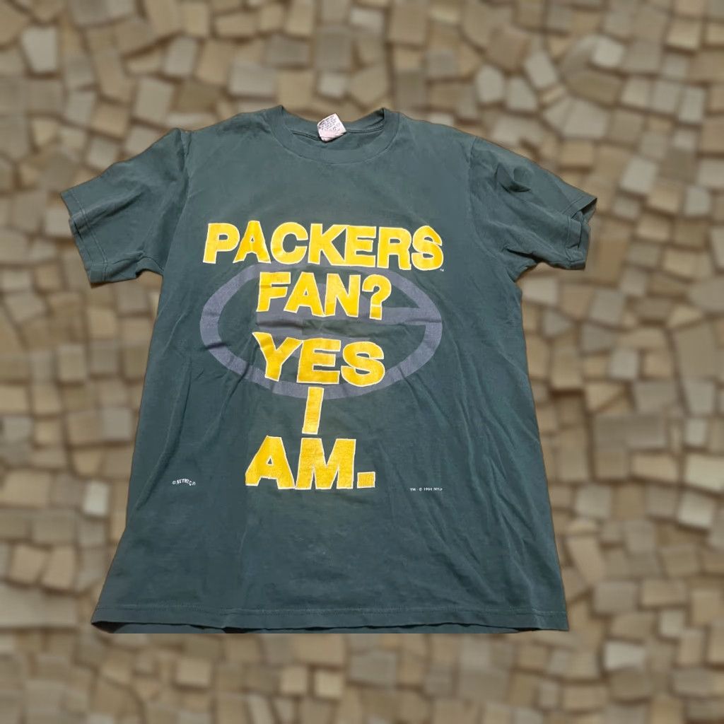 Nutmeg Nutmeg Shirt Mens Large Green Gray Packer Fan? Yes I am Nutmeg T-Shirt Short Sleeve Regular Vintage No? (adjust) Size US L / EU 52-54 / 3 - 1 Thumbnail