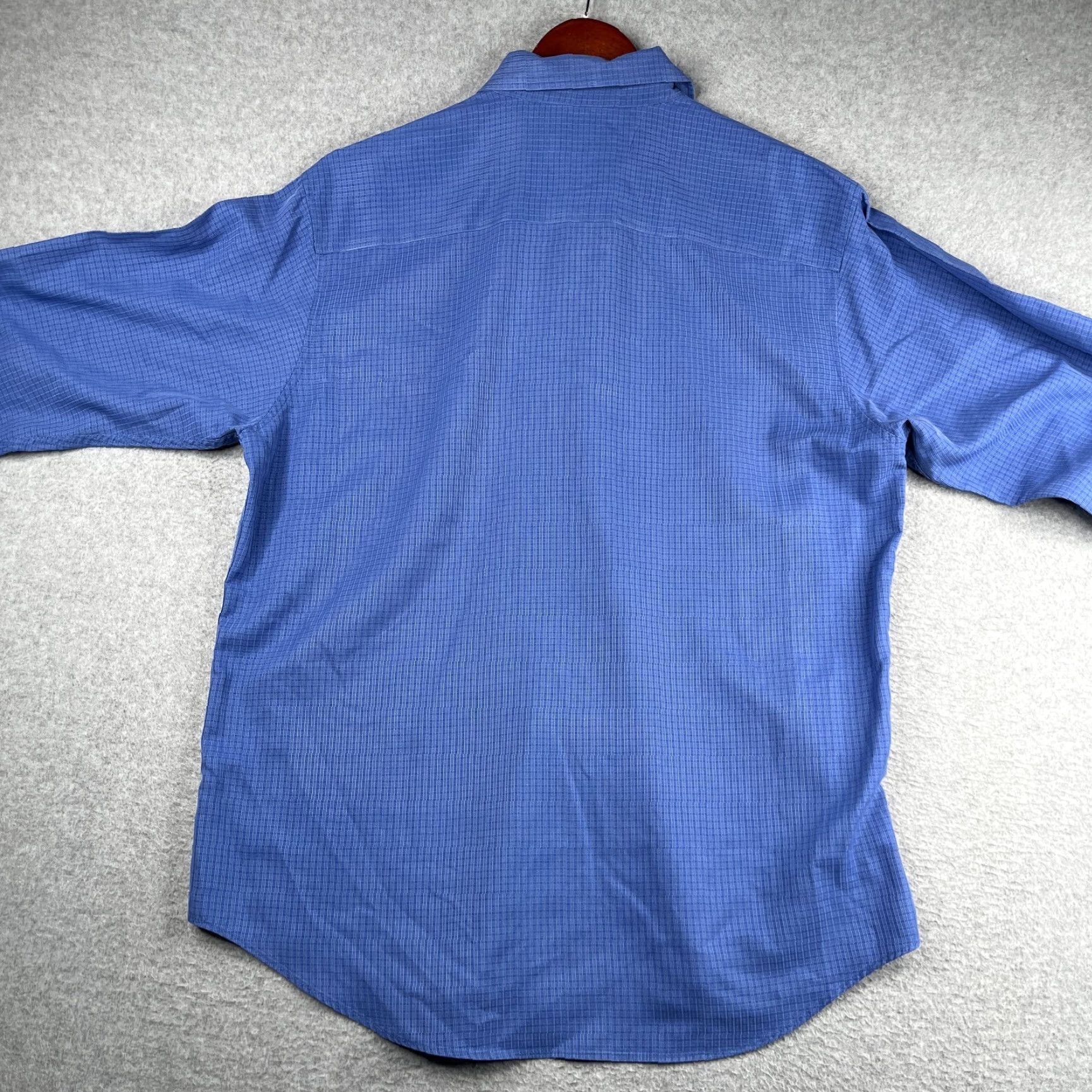 BUGATCHI BUGATCHI UOMO Shirt Blue Check Long Sleeve Mens L Button-Up Casual Size US L / EU 52-54 / 3 - 6 Thumbnail