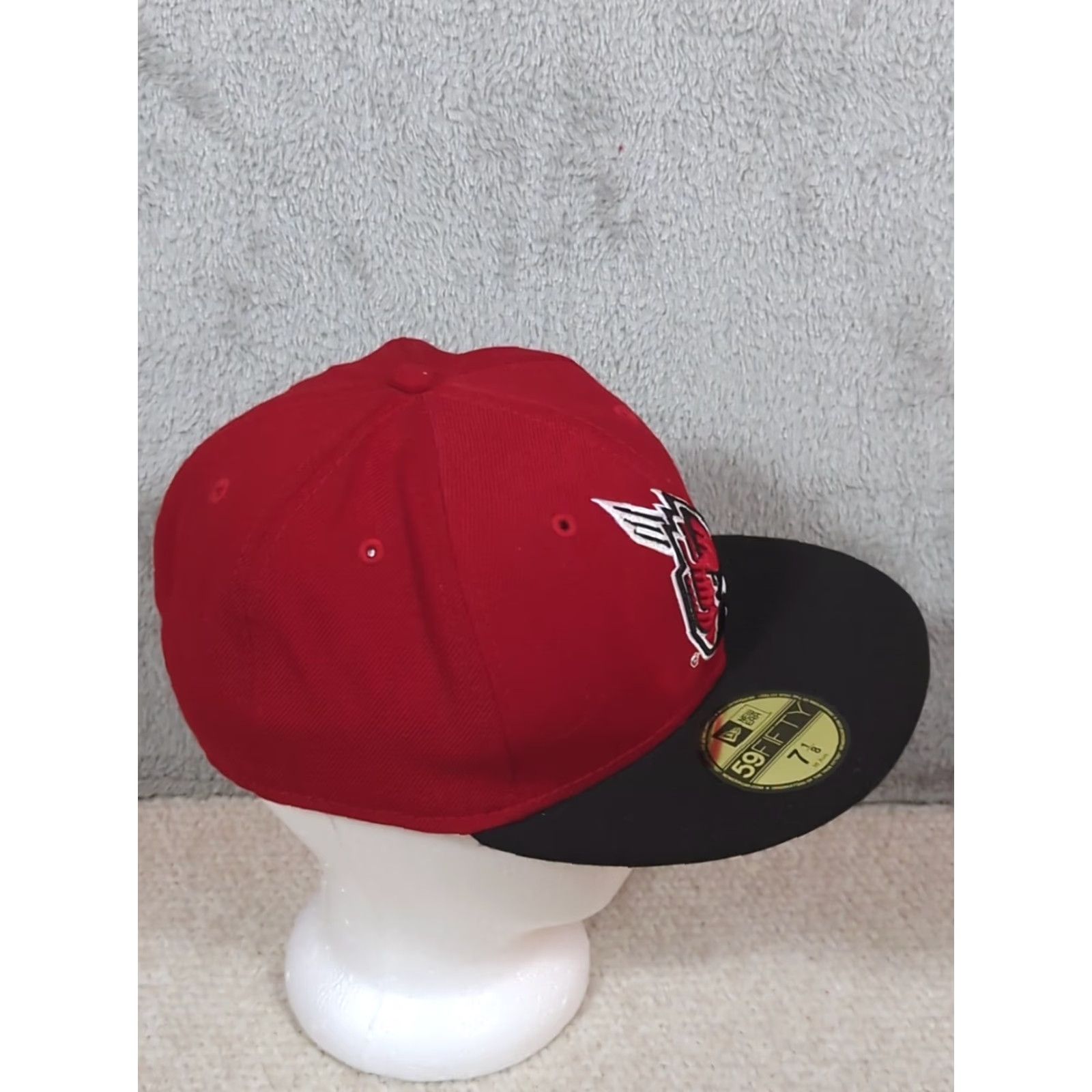 New Era New Era 59fifty Ball State Cardinals Red Black Hat 7 1/8 Wool Flatbill Baseball Cap Mens Size ONE SIZE - 3 Thumbnail