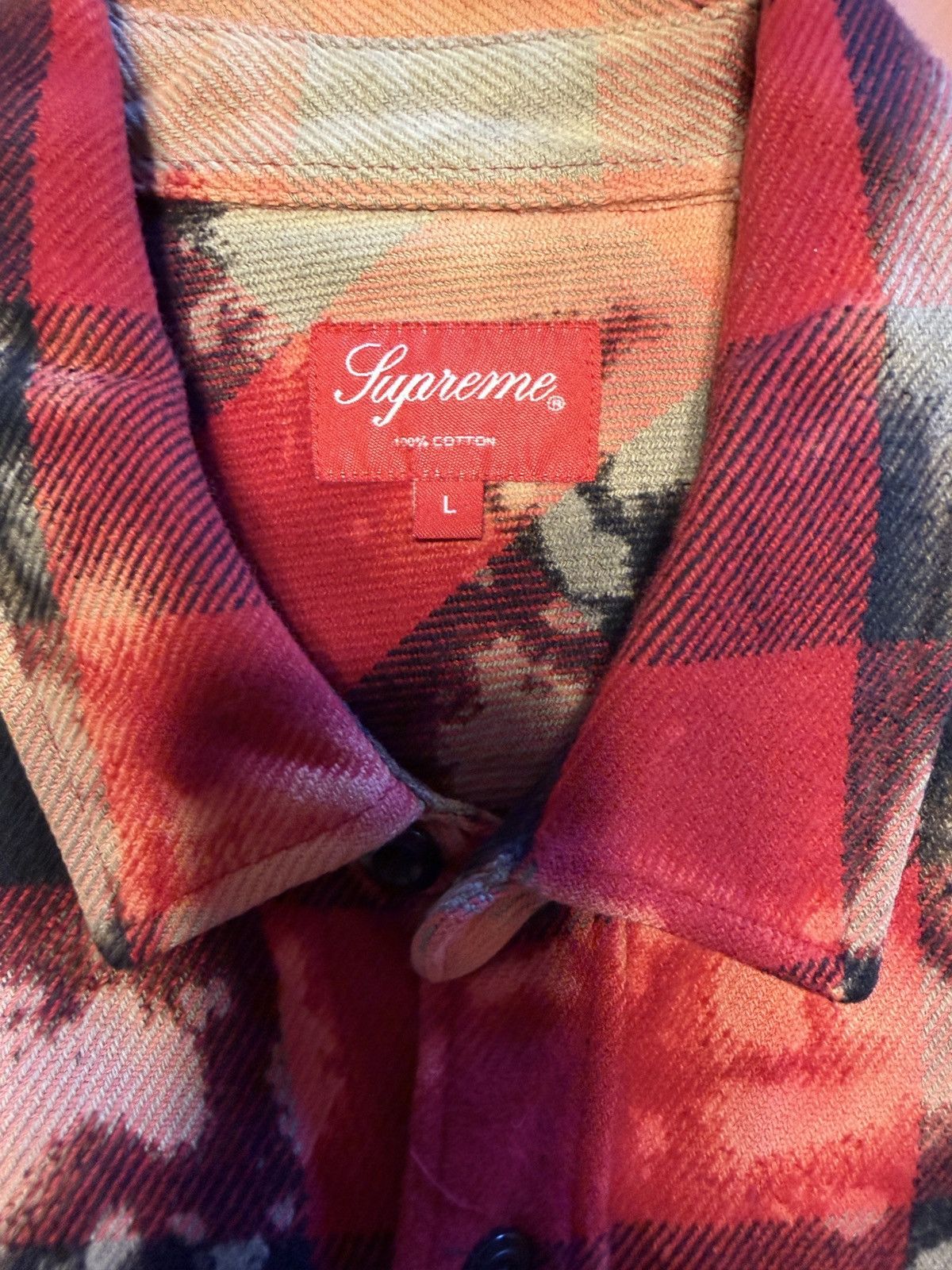 Supreme SUPREME BLEACHED BUFFALO HEAVYWEIGHT FLANNEL Size US L / EU 52-54 / 3 - 2 Thumbnail