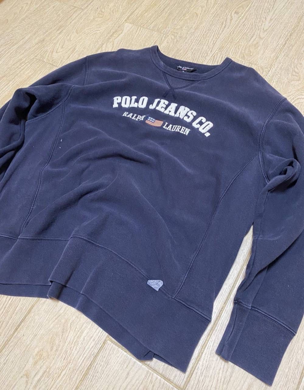 Polo Ralph Lauren × Vintage Vintage Polo Ralph Lauren Distressed Rugby Sweatshirt Size US XL / EU 56 / 4 - 3 Thumbnail