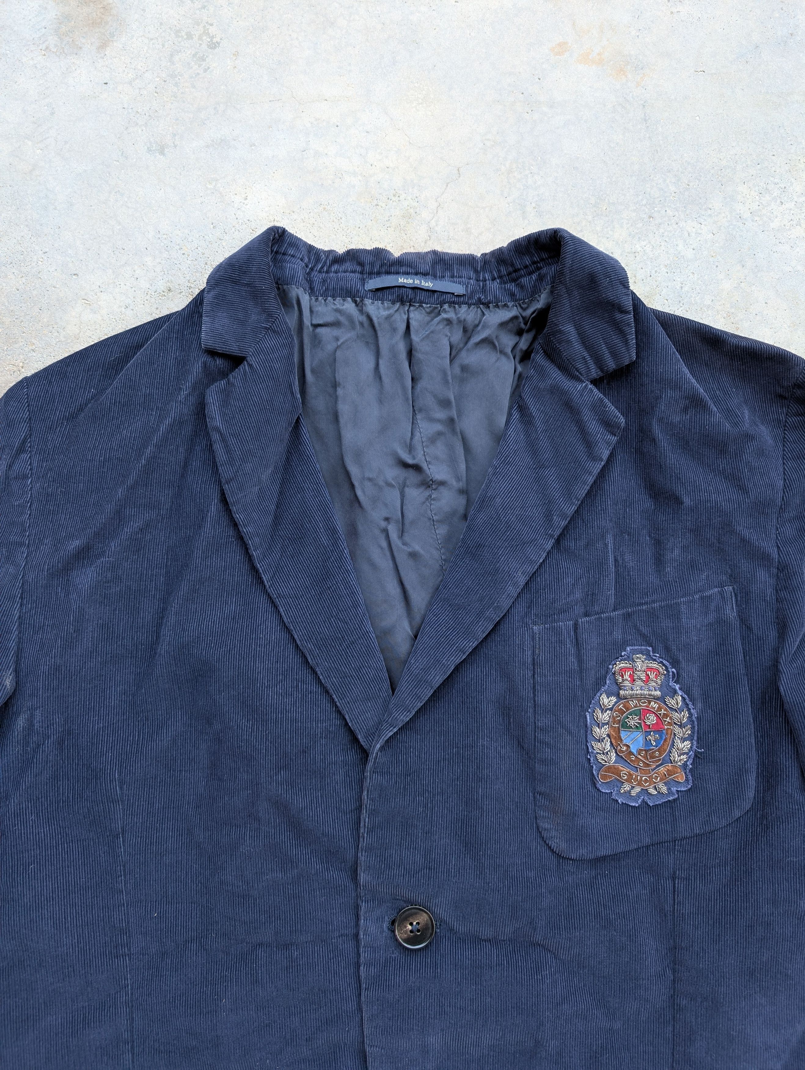 Gucci Gucci Corduroy Crest Blazer Size 40R - 4 Thumbnail