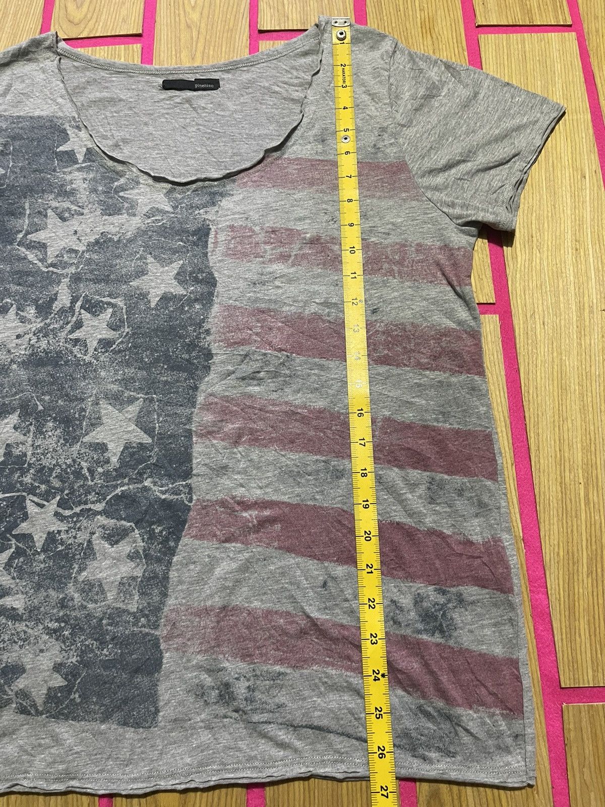 If Six Was Nine VINTAGE Y2K PINENINE short sleeve tshirt flag big logo style Size US L / EU 52-54 / 3 - 8 Thumbnail