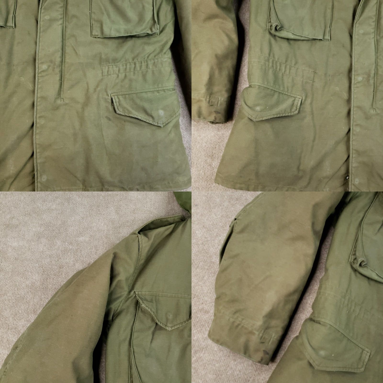 Vintage VINTAGE US Army Coat Mens M Green Military Jacket Long Zip Hooded Lined Pockets Full Zip OG-107 Seasonal Fall Winter Spring 90s? Size US M / EU 48-50 / 2 - 8 Thumbnail