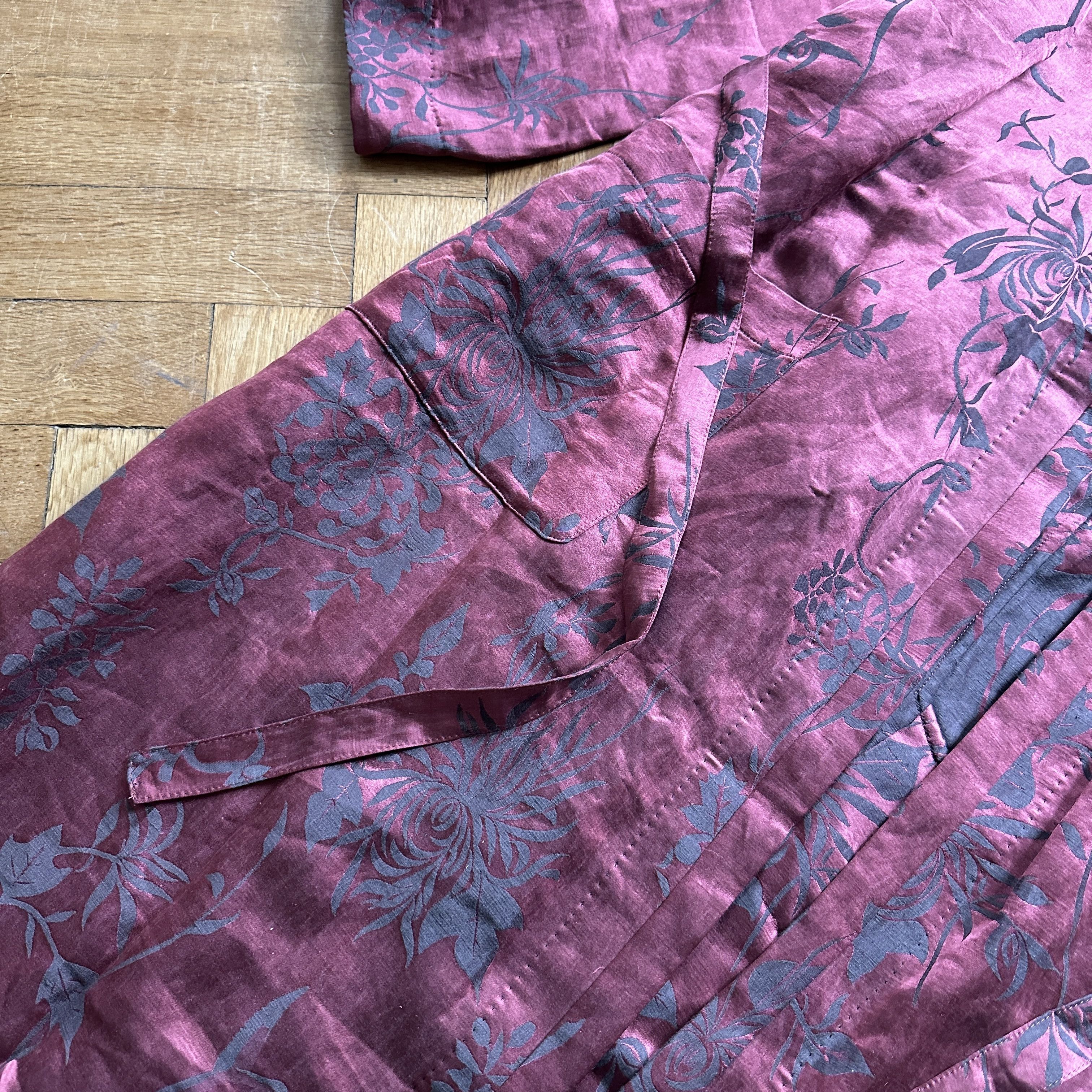 Haider Ackermann SS15 Floral Linen/Silk Oversized Belted Kimono Size US XS / EU 42 / 0 - 10 Thumbnail